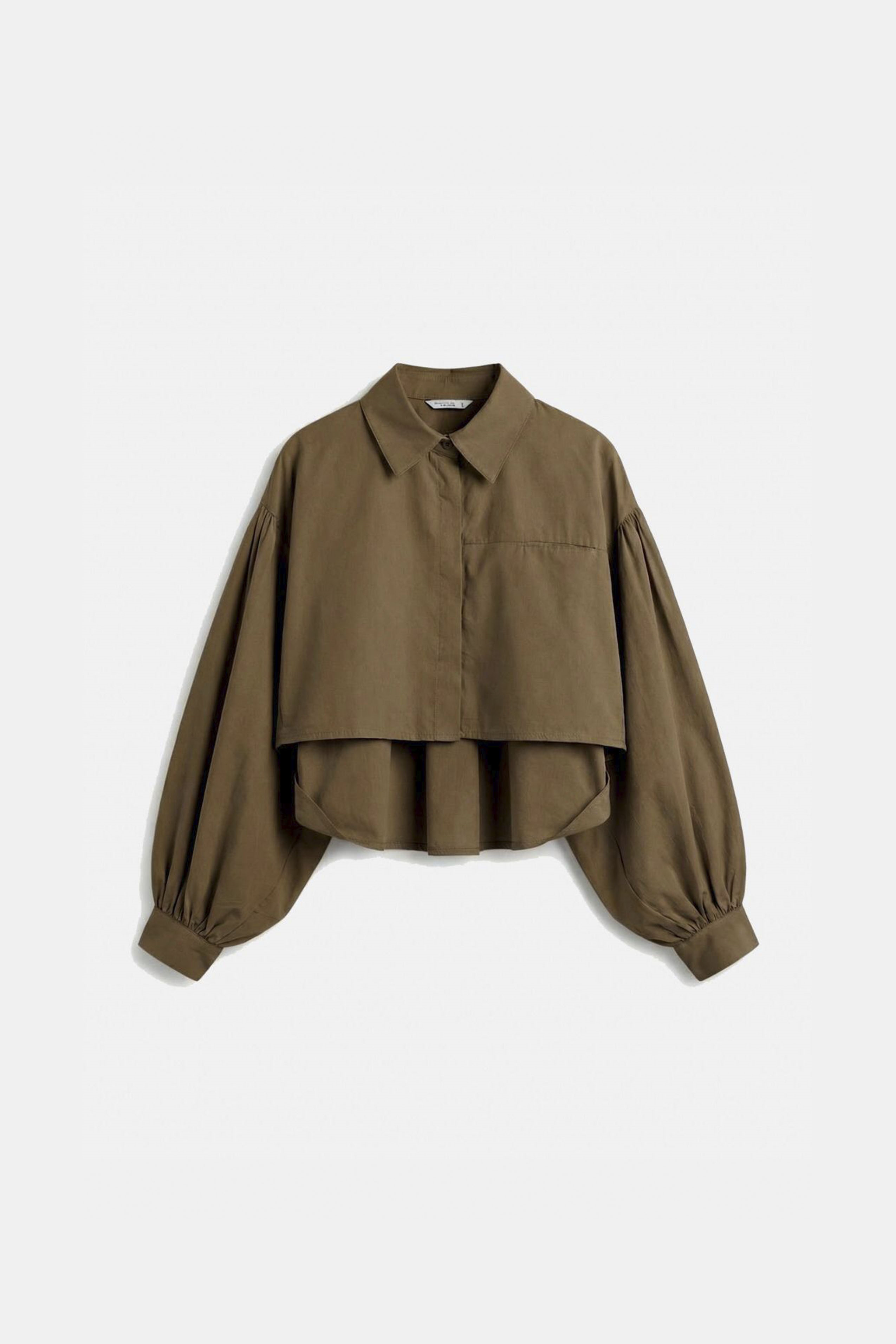 5008 POPLİN GÖMLEK KAHVE