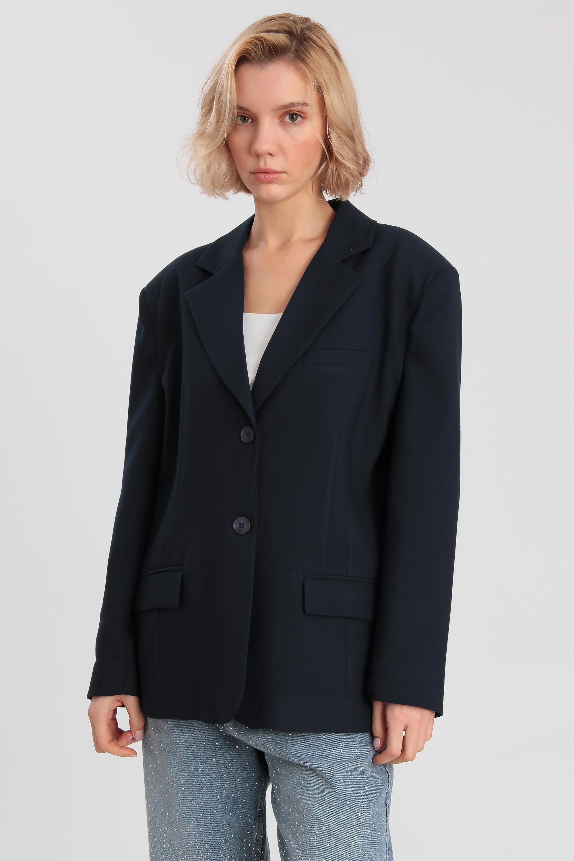 9281 POLİVİSKON CEKET LACİVERT