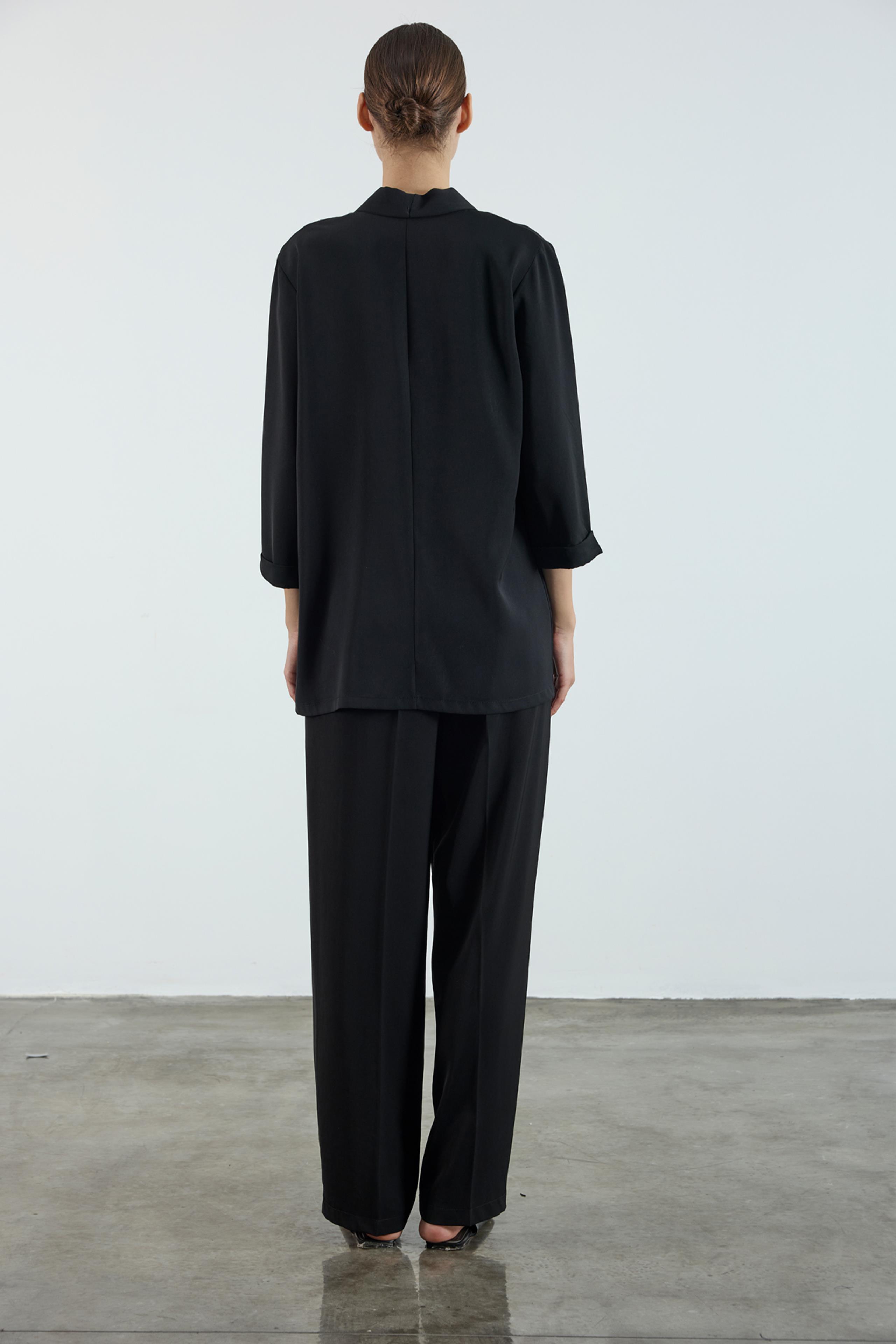 9564 ŞAL YAKA CEKET SİYAH