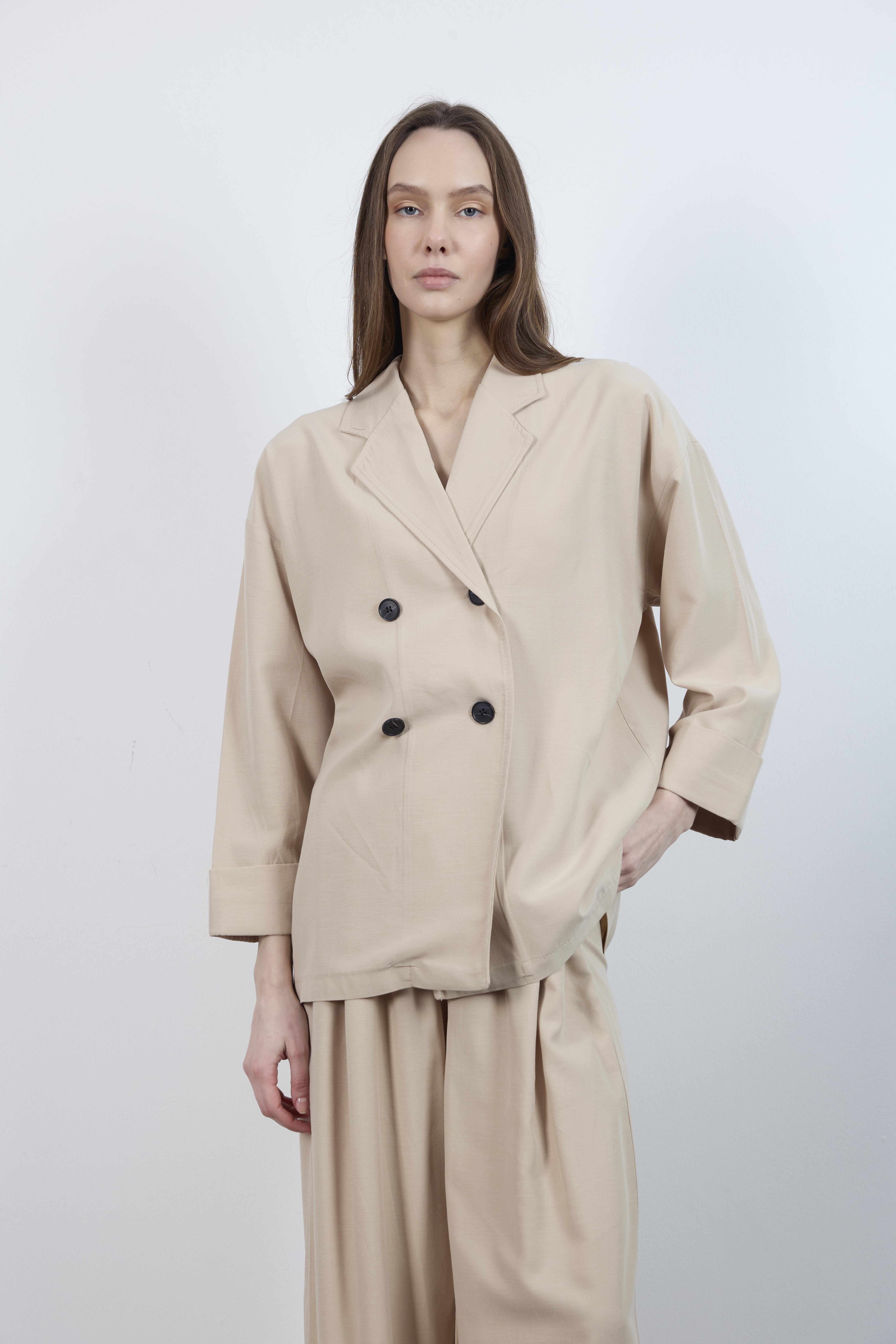 9545 CEKET PANTOLON TAKIM VİZON