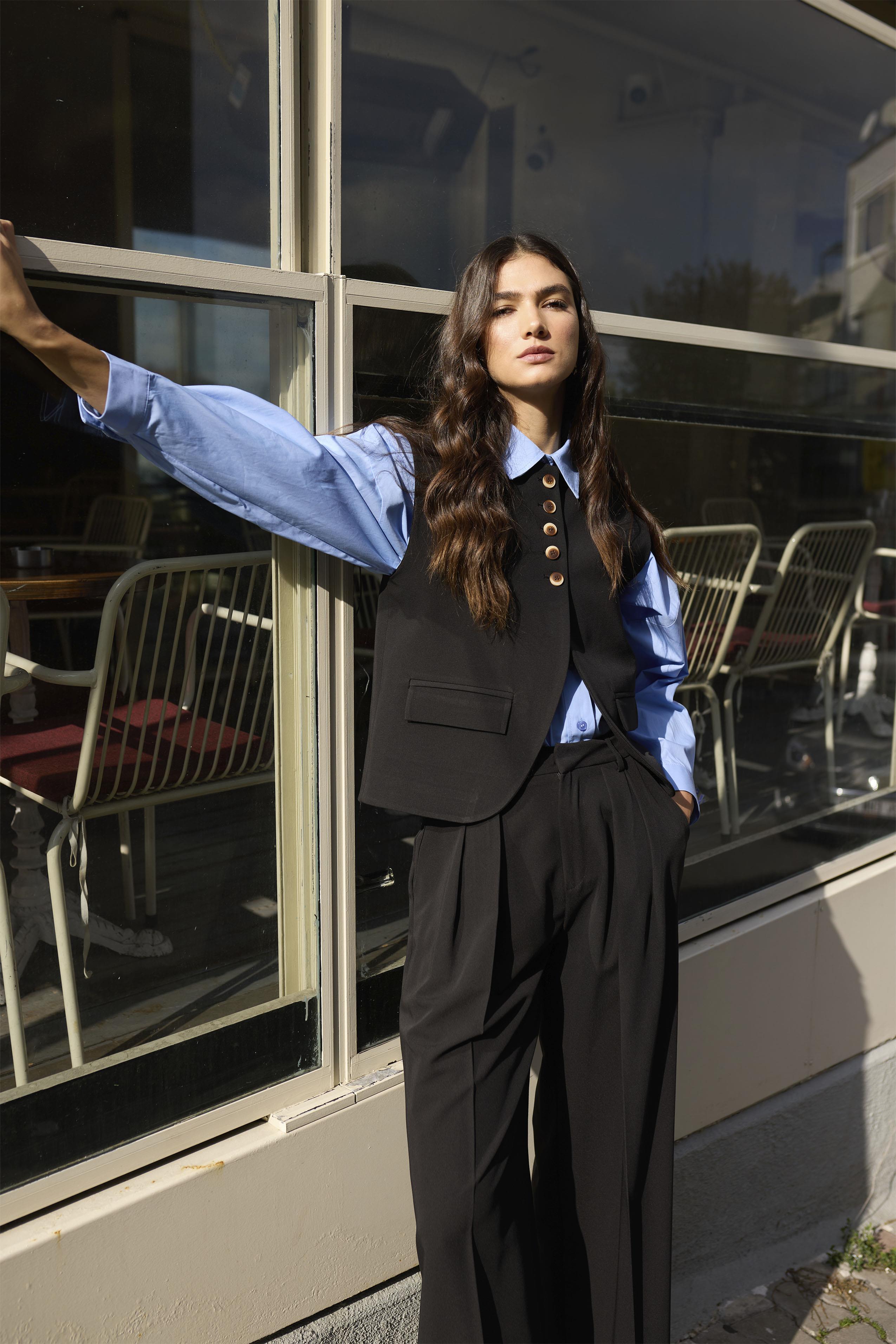 9595 YELEK PANTOLON TAKIM SİYAH