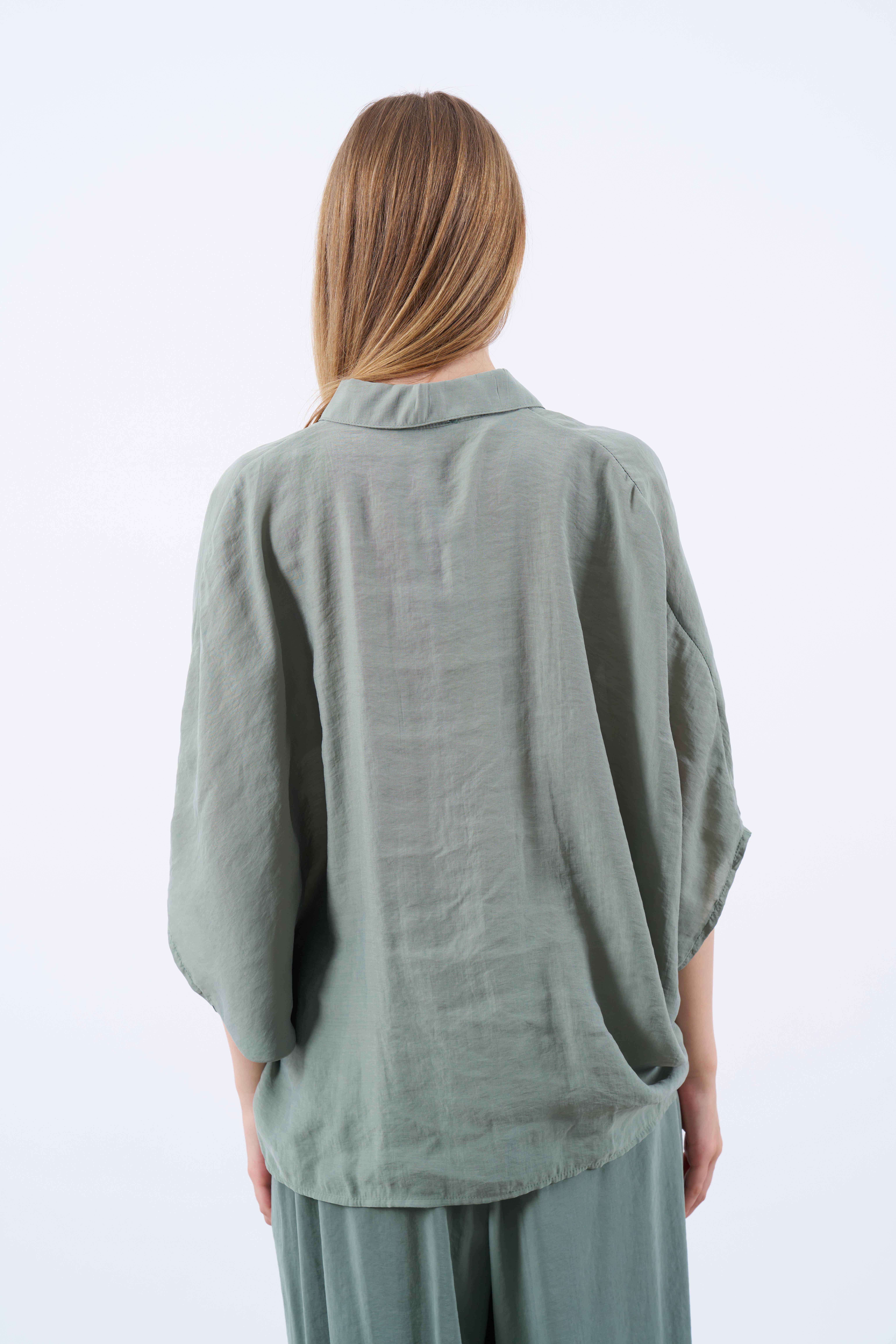 4925 OVERSIZE GÖMLEK ÇAĞLA YEŞİL