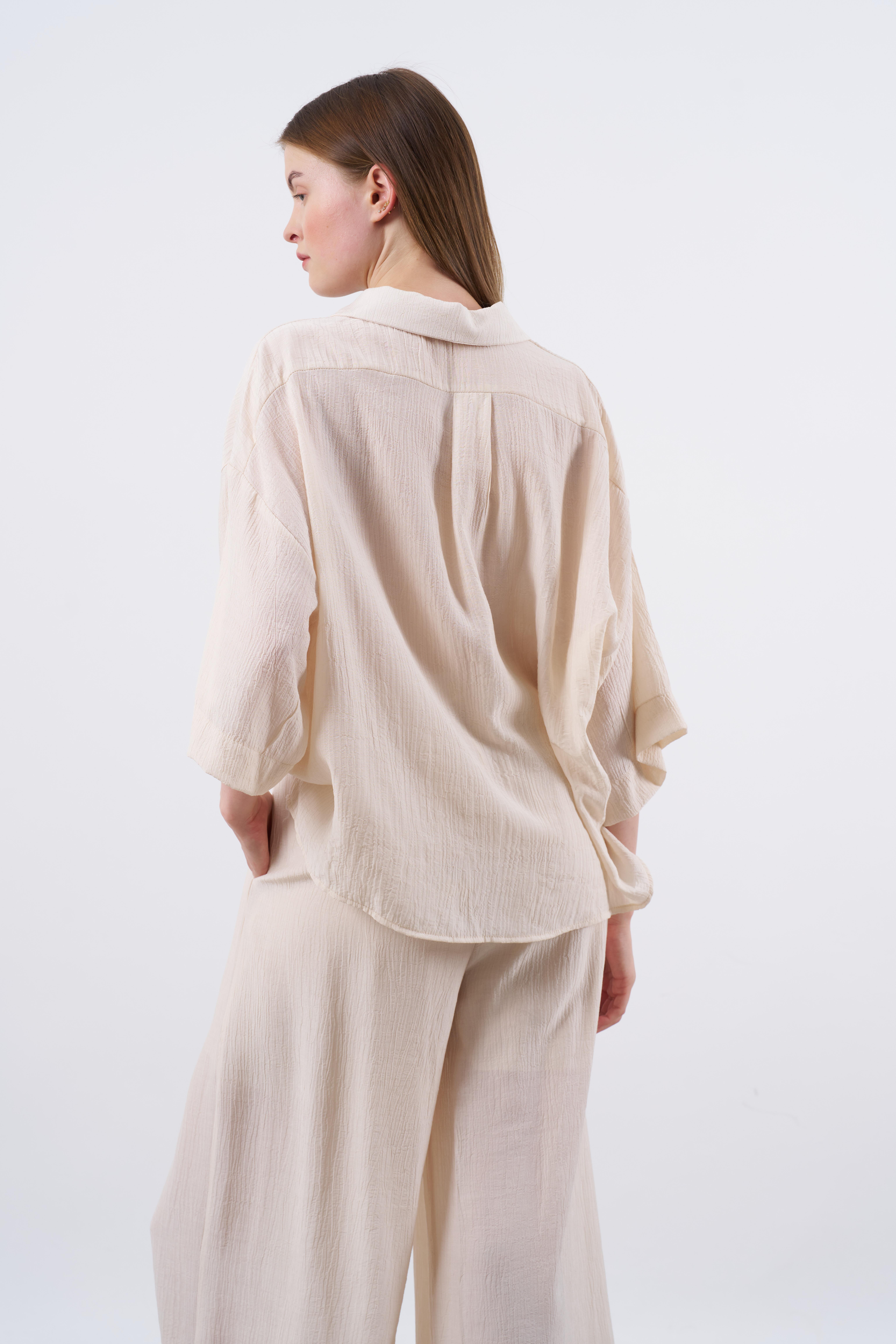 50969 GÖMLEK TAKIM PANTOLON KREM