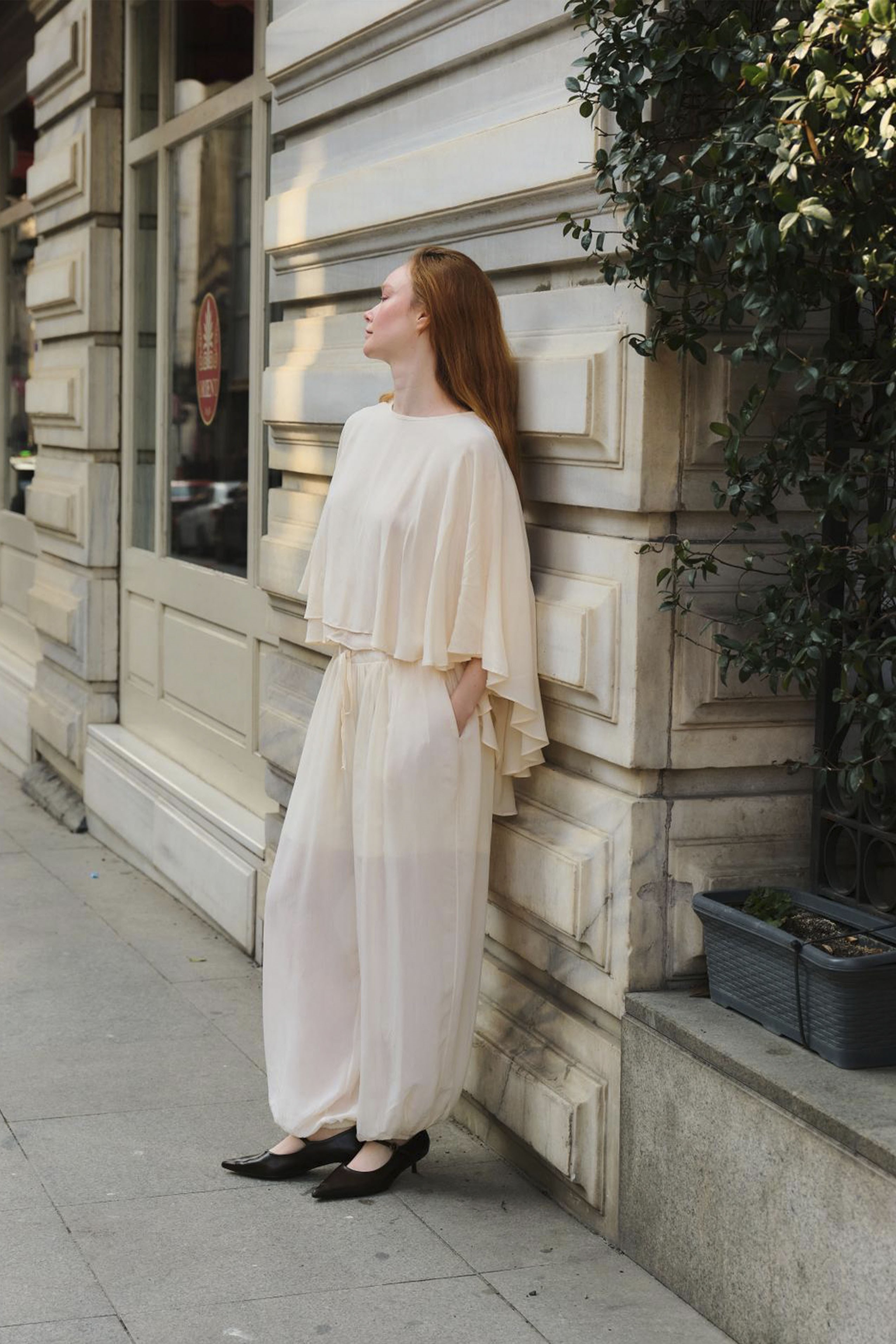 5044 PELERİN BLUZ EKRU