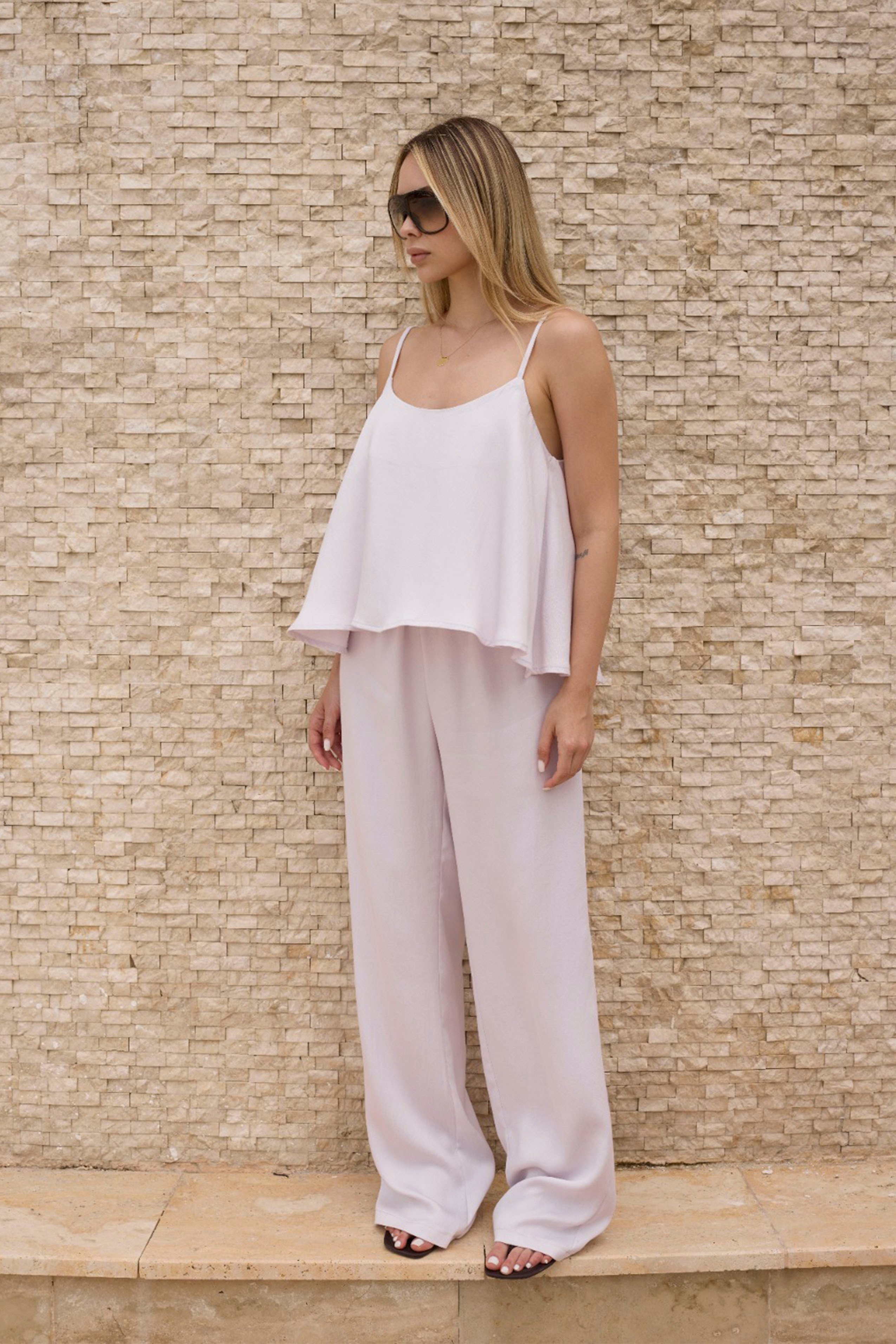 51043 ASKILI BLUZ PANTOLON TAKIM ŞEKER PEMBE