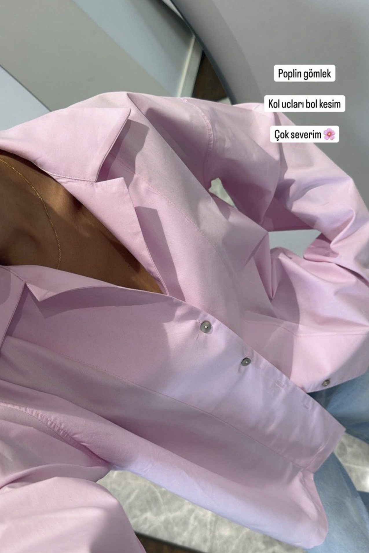 4952 OVERSIZE GÖMLEK ŞEKER PEMBE