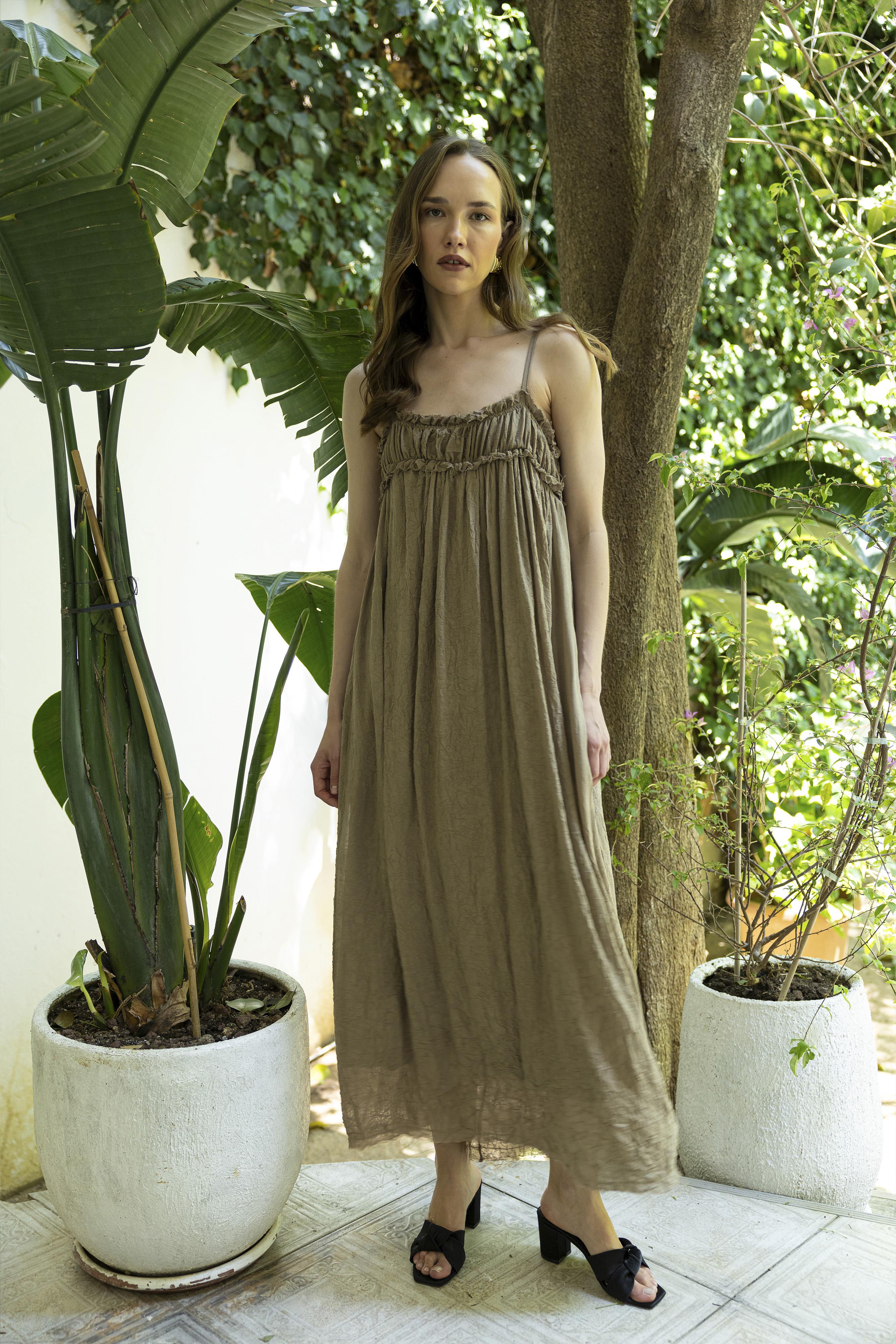 3317 İP ASKILI ELBİSE VİZON