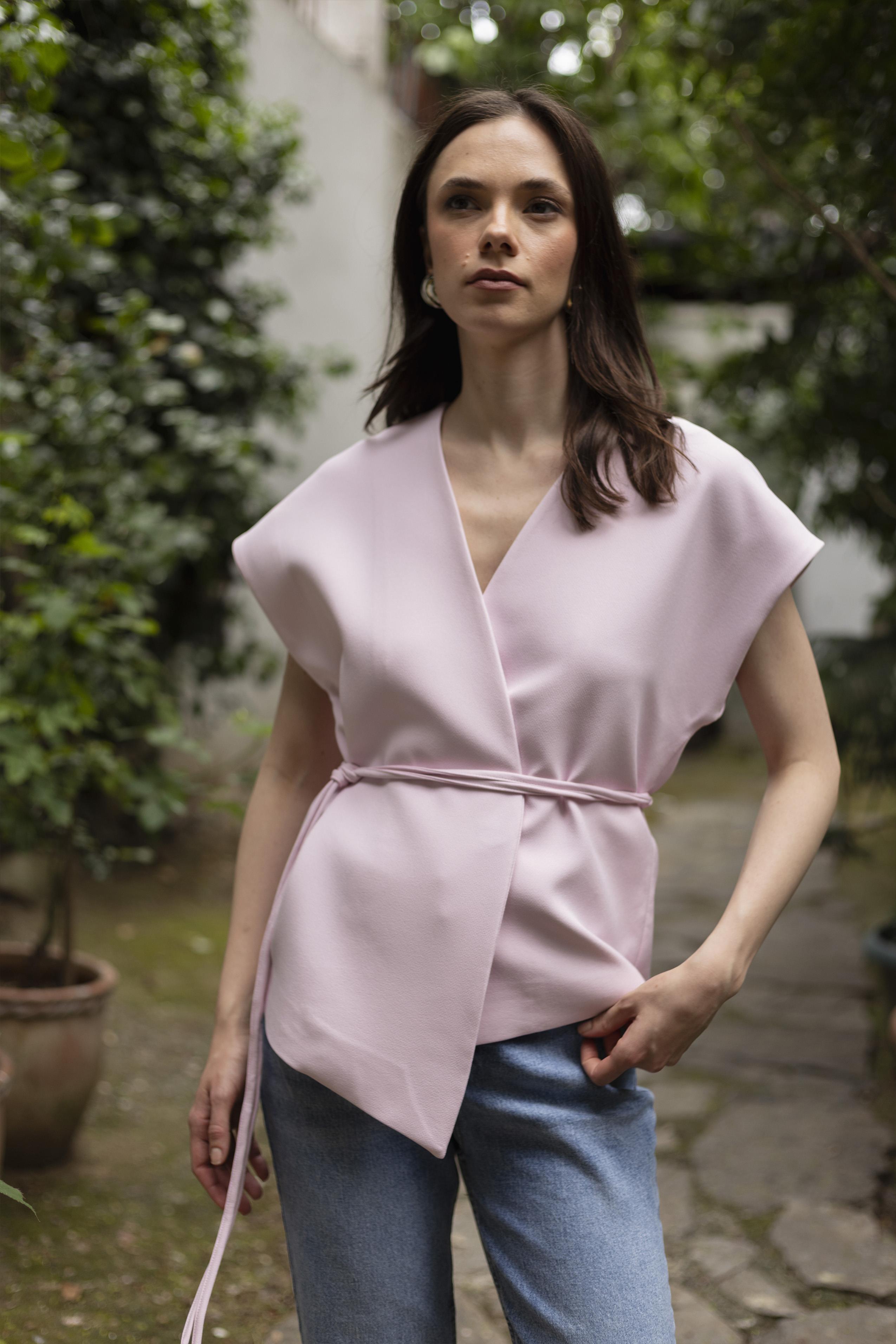 9567 ATLAS YELEK ŞEKER PEMBE