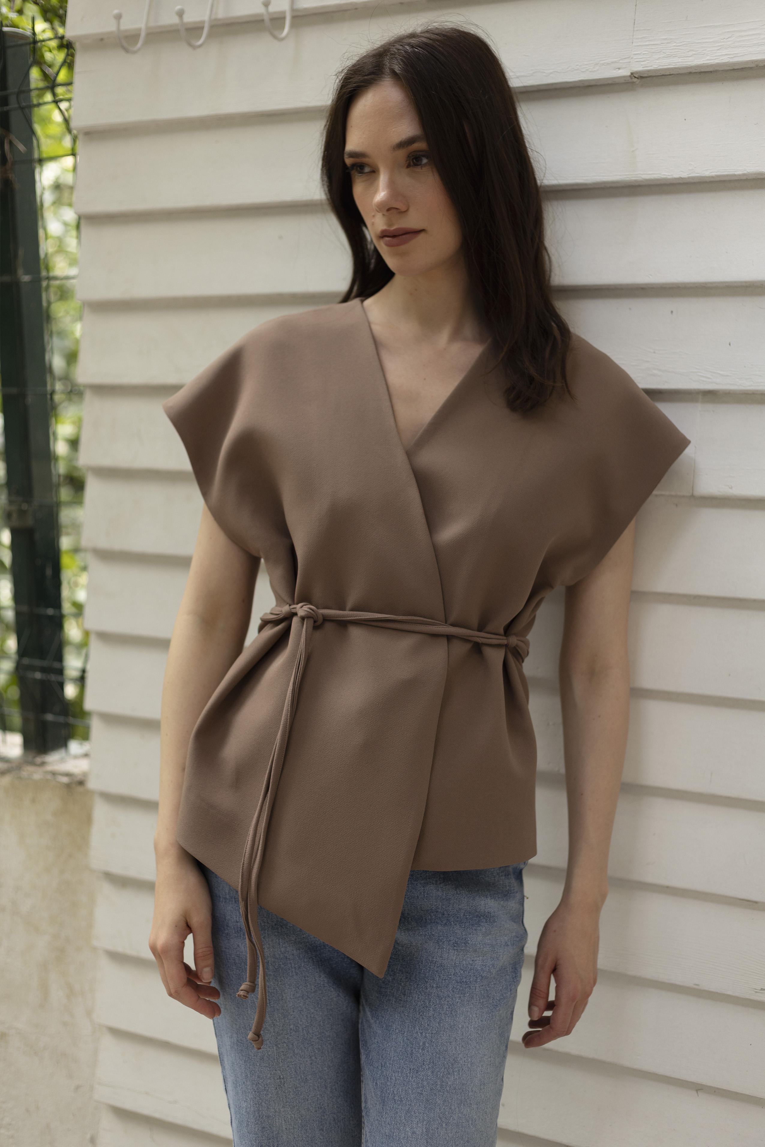 9567 ATLAS YELEK AÇIK KAHVE