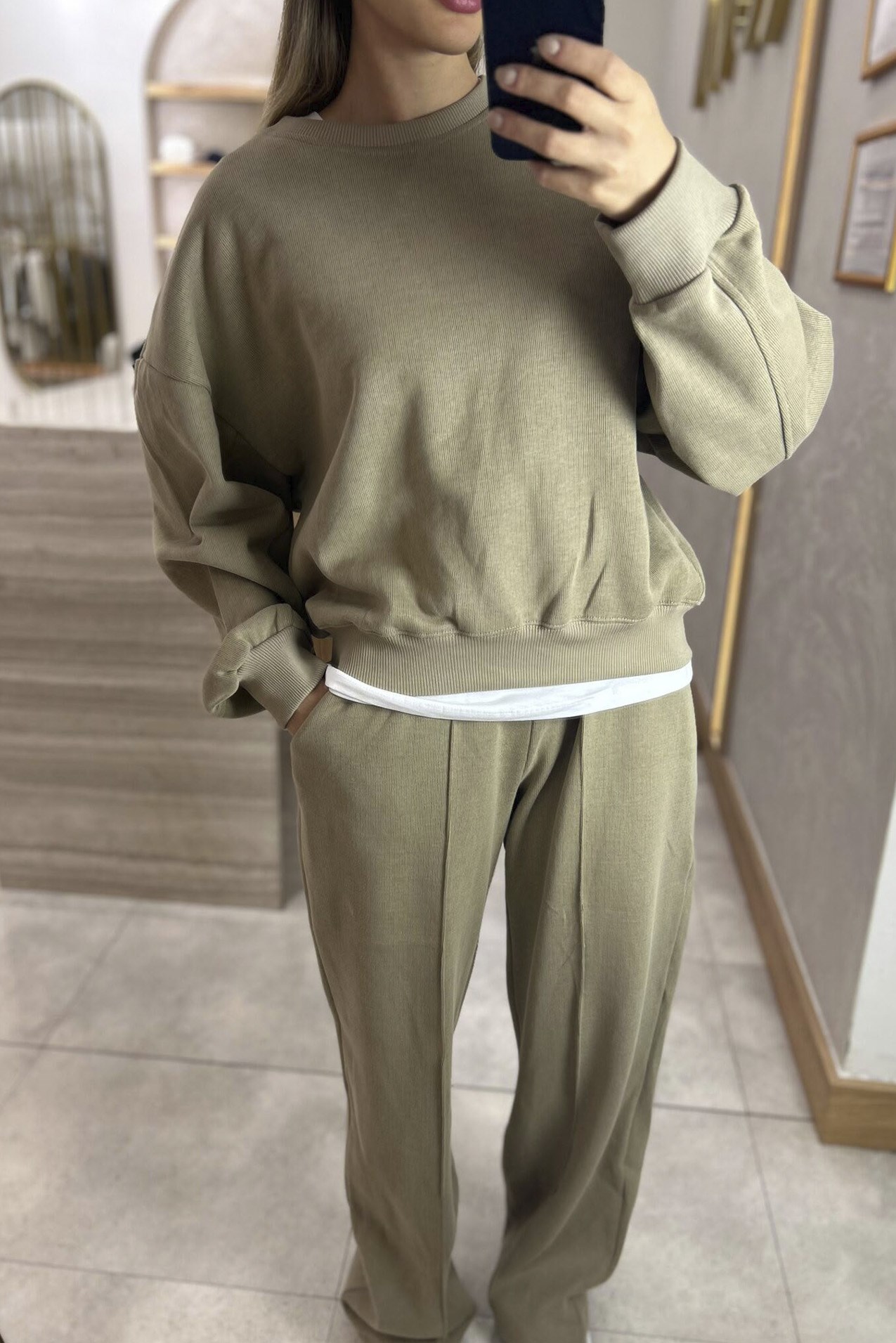 51236 SWEAT PANTOLON TAKIM AÇIK HAKİ