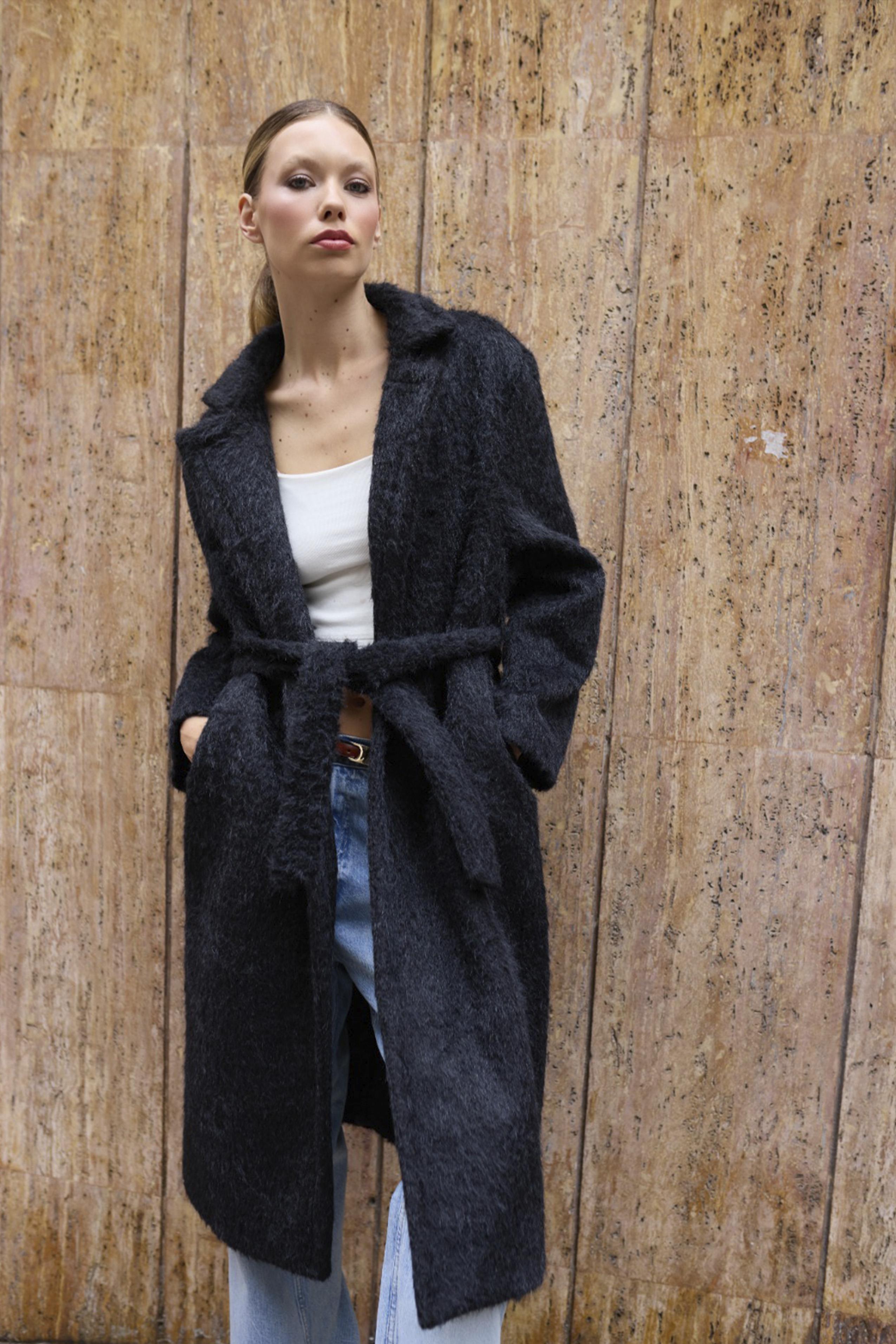 9603 OVERSIZE KÜRK SİYAH