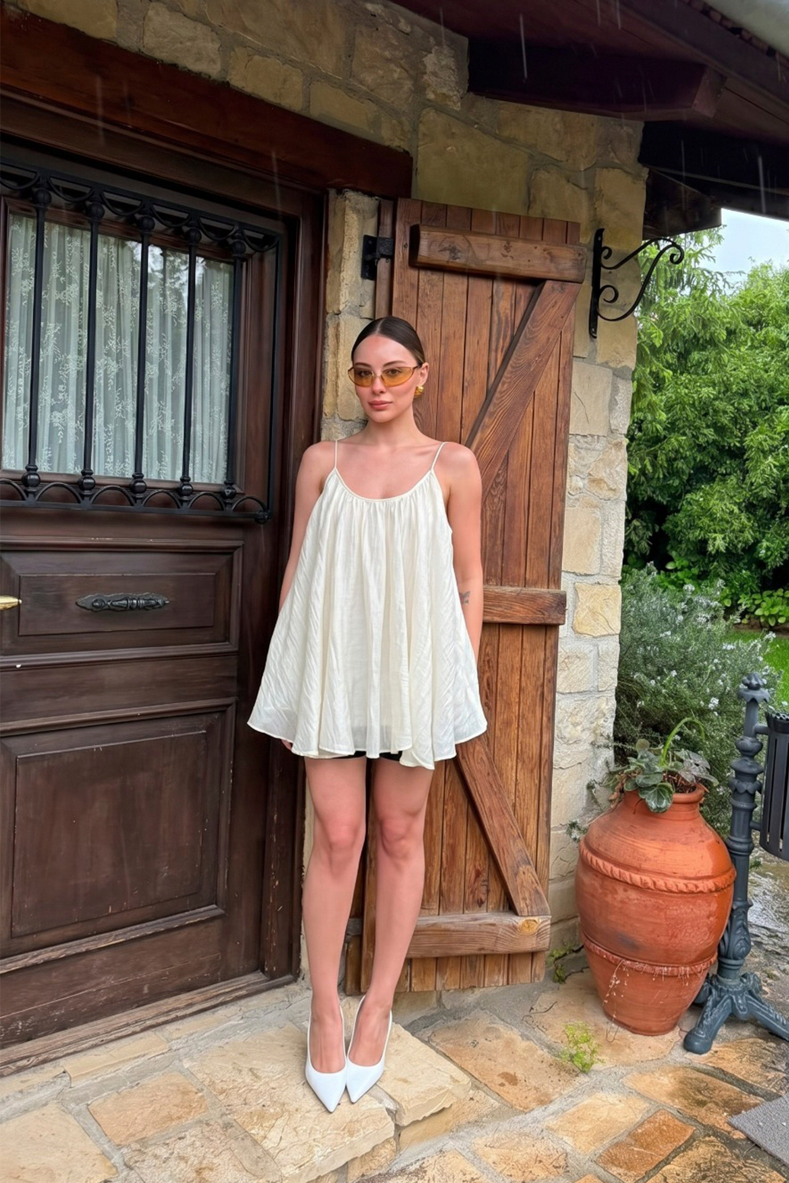 5090 ASKILI BLUZ OFF WHITE