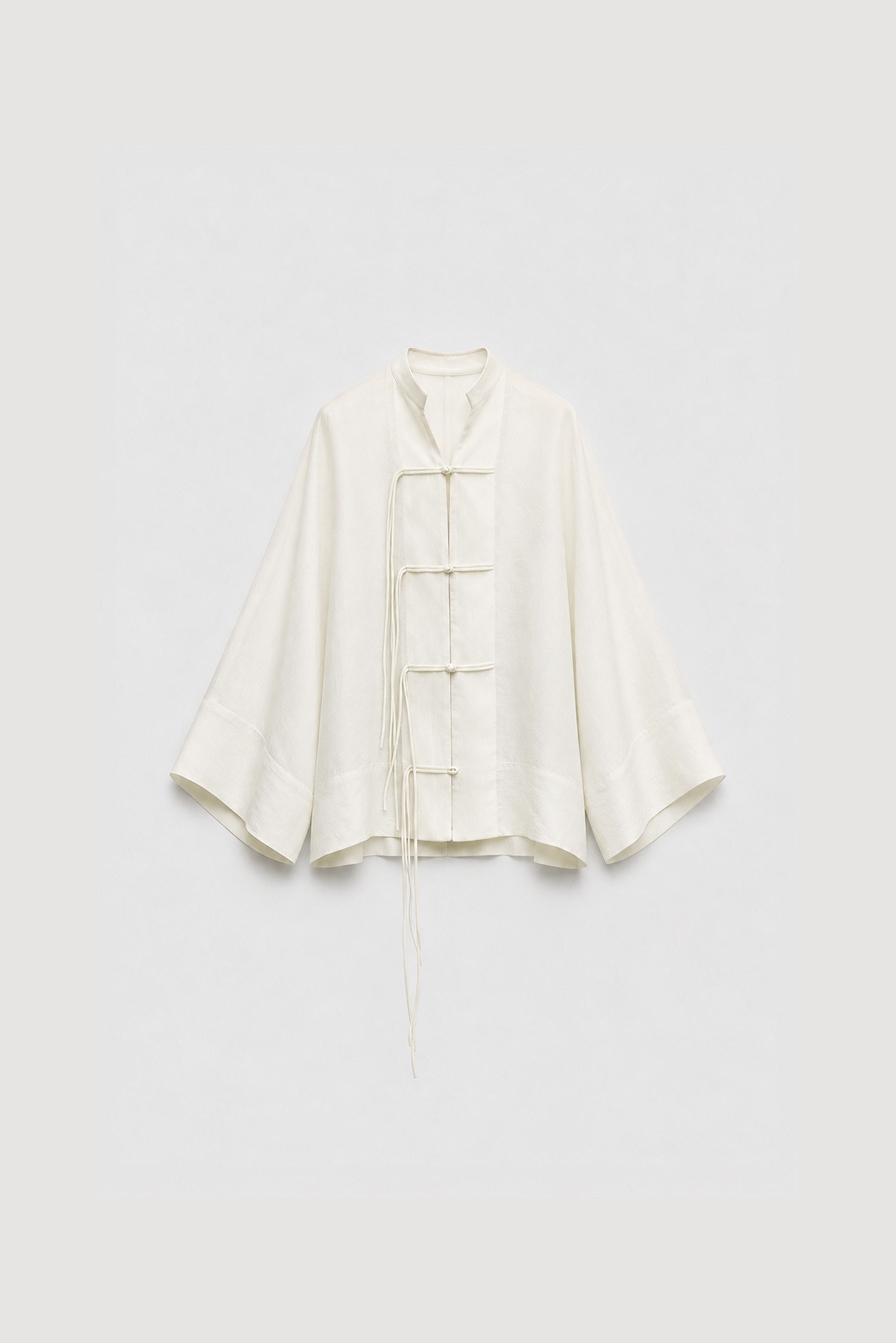 5098 İP BAĞCIKLI GÖMLEK OFF WHITE