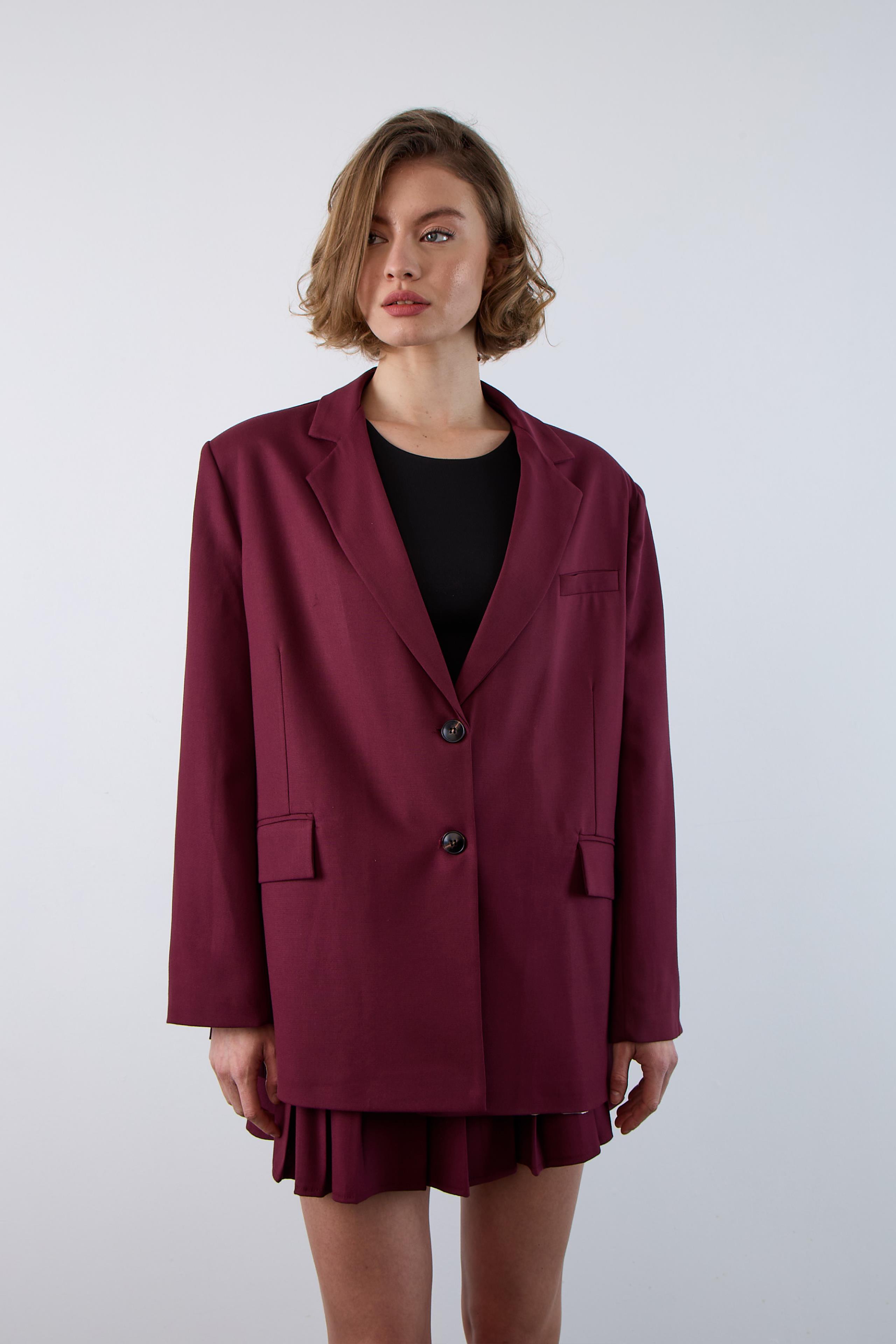 9484 POLİVİSKON CEKET BORDO