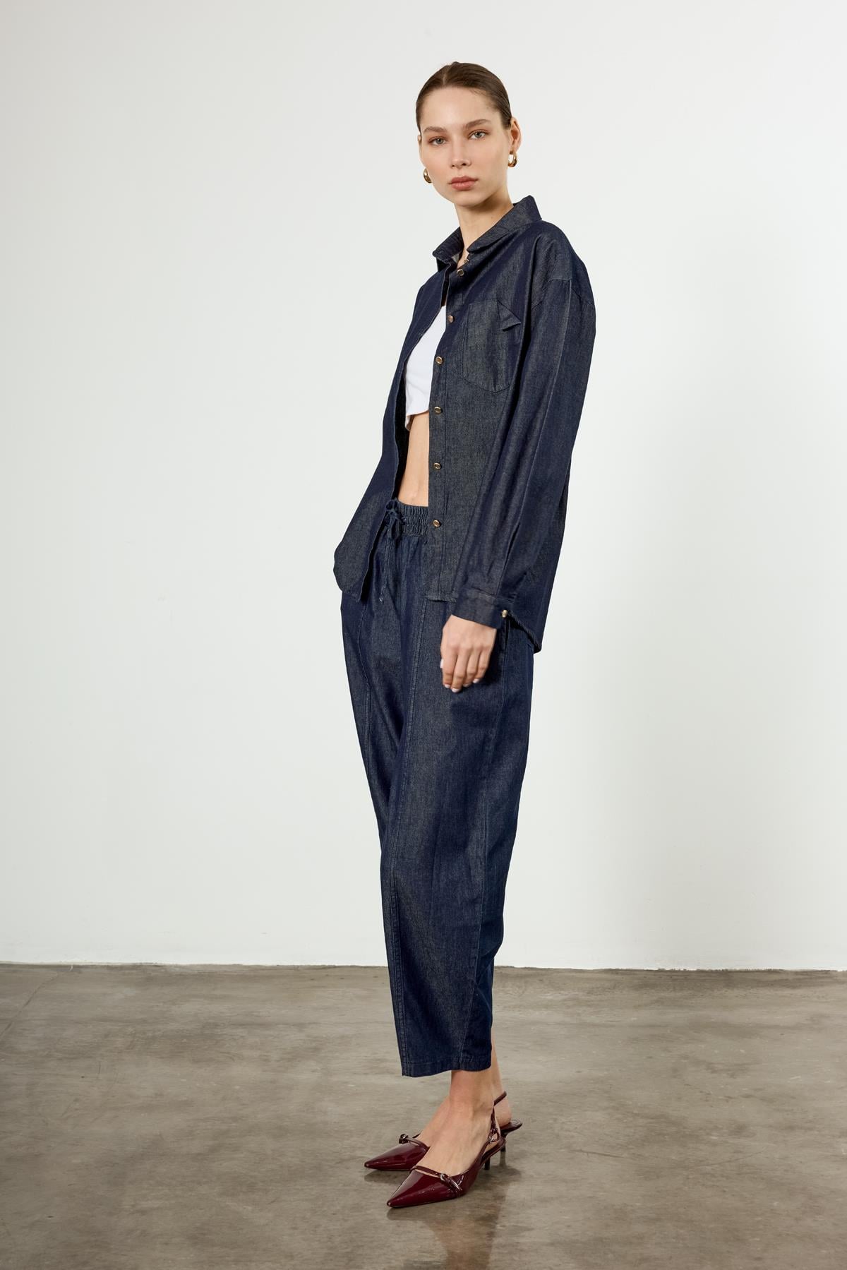 0089 DENİM GÖMLEK LACİVERT