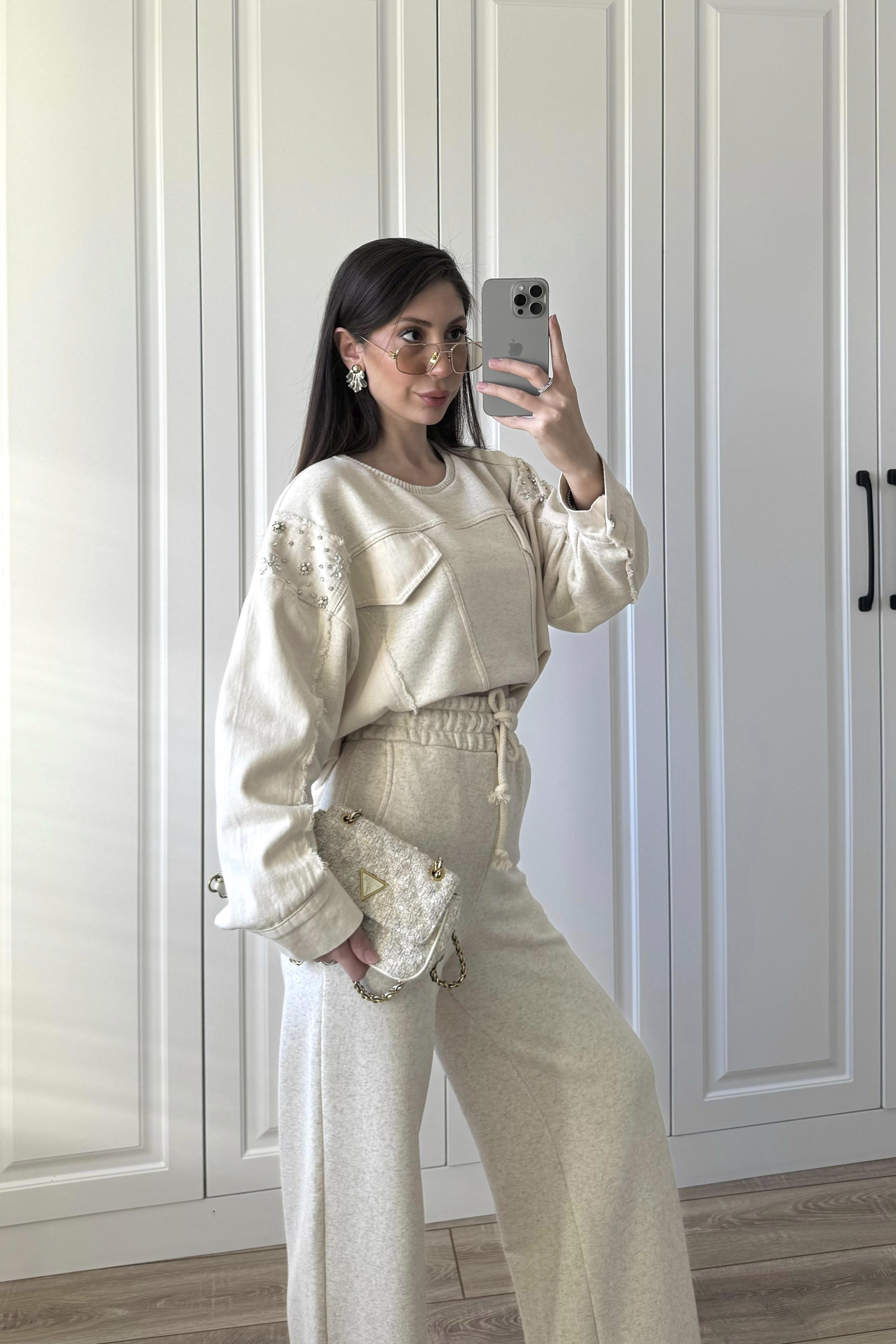 50679 ZARA SWEAT PANTOLON TAKIM TAŞ