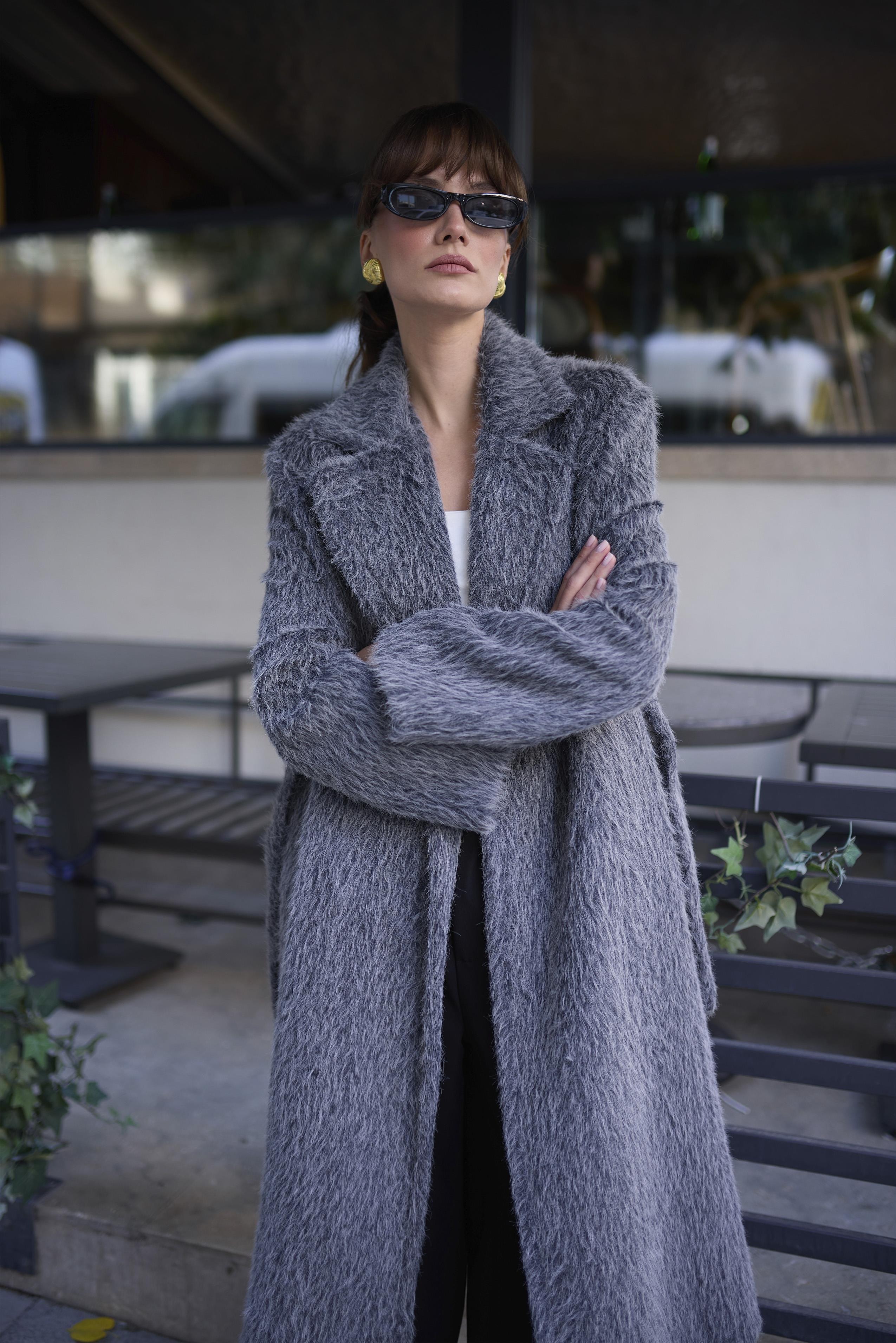 9603 OVERSIZE KÜRK ANTRASİT
