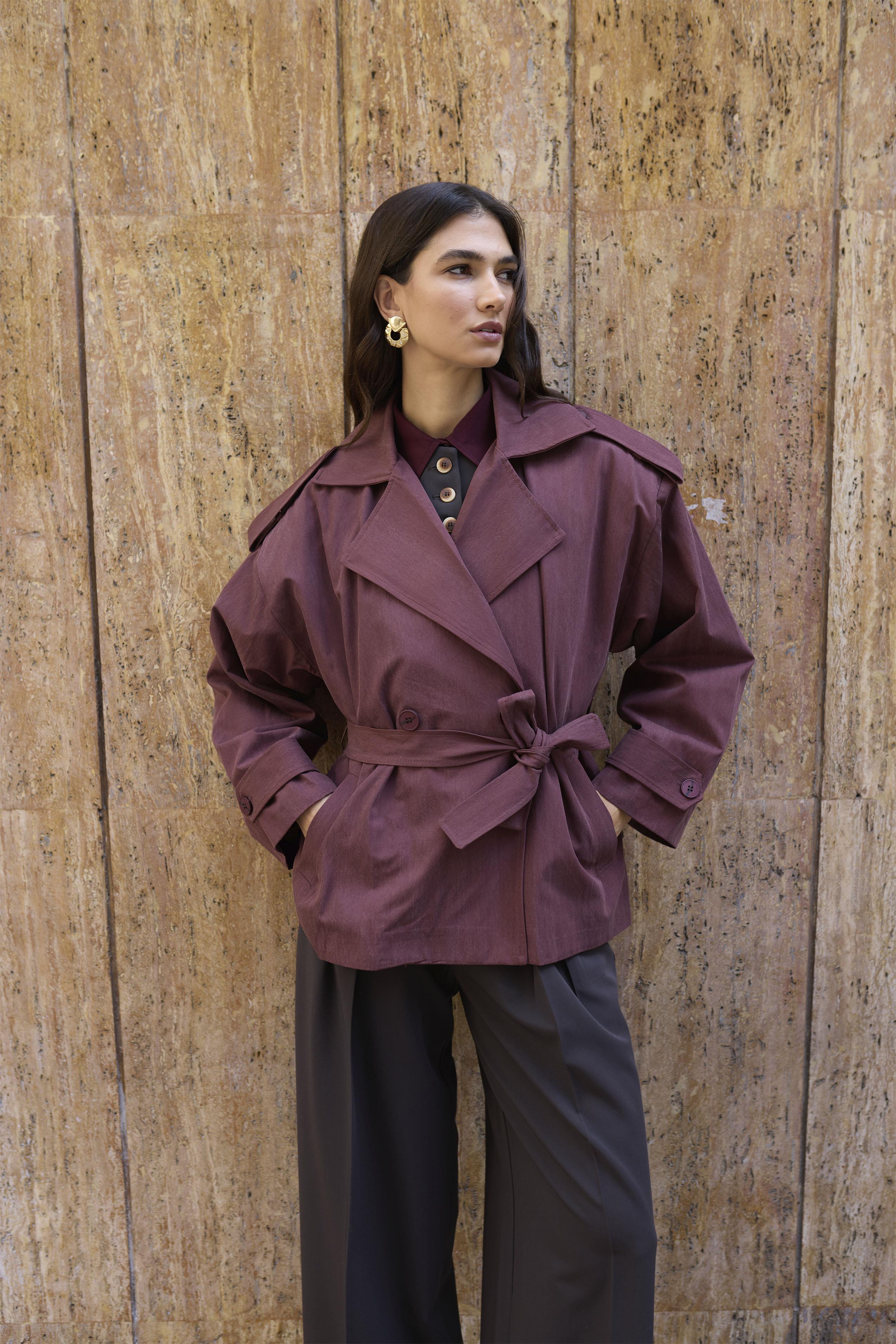 9609 KISA TRENÇ BORDO