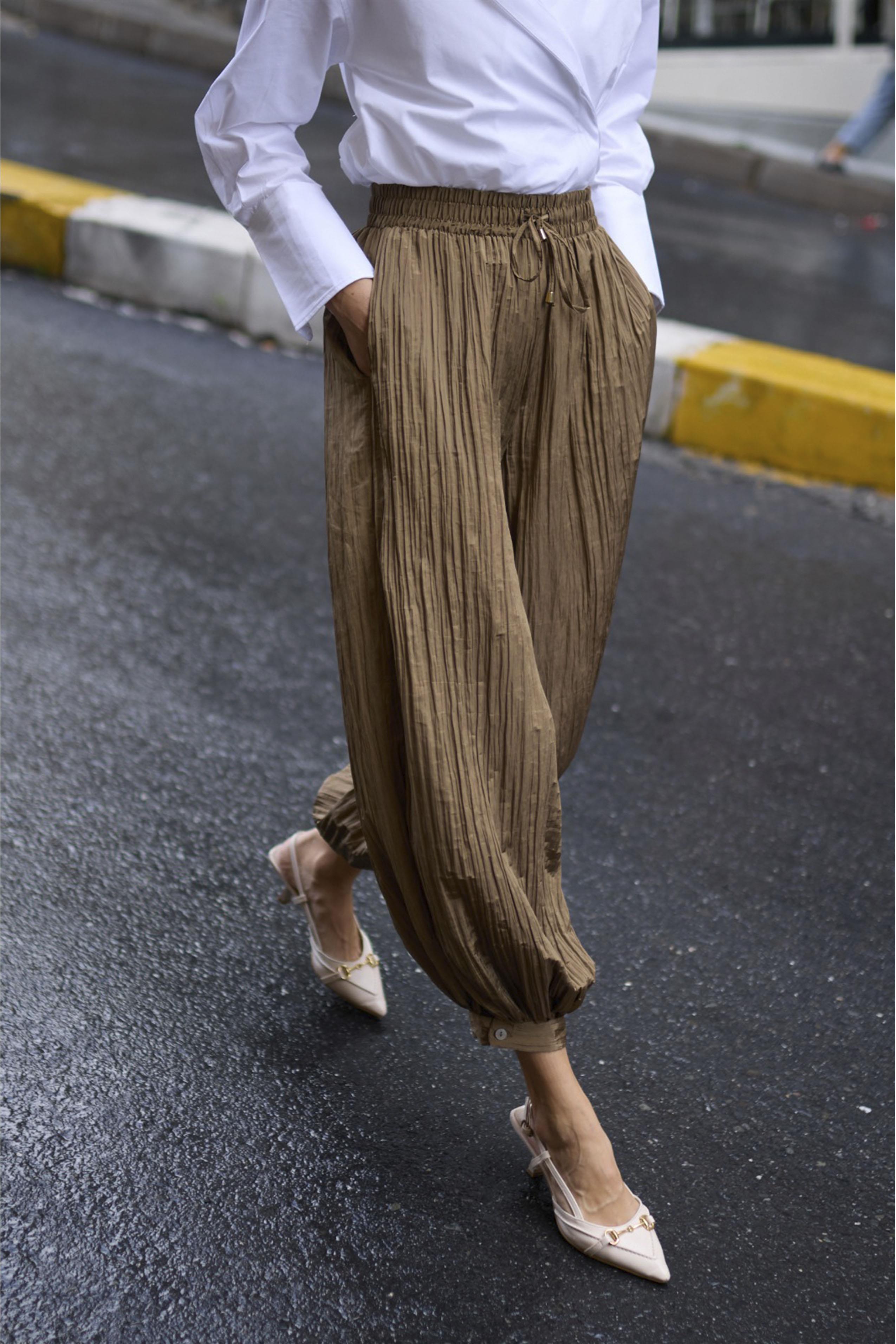 51226 ŞALVAR PANTOLON CAMEL