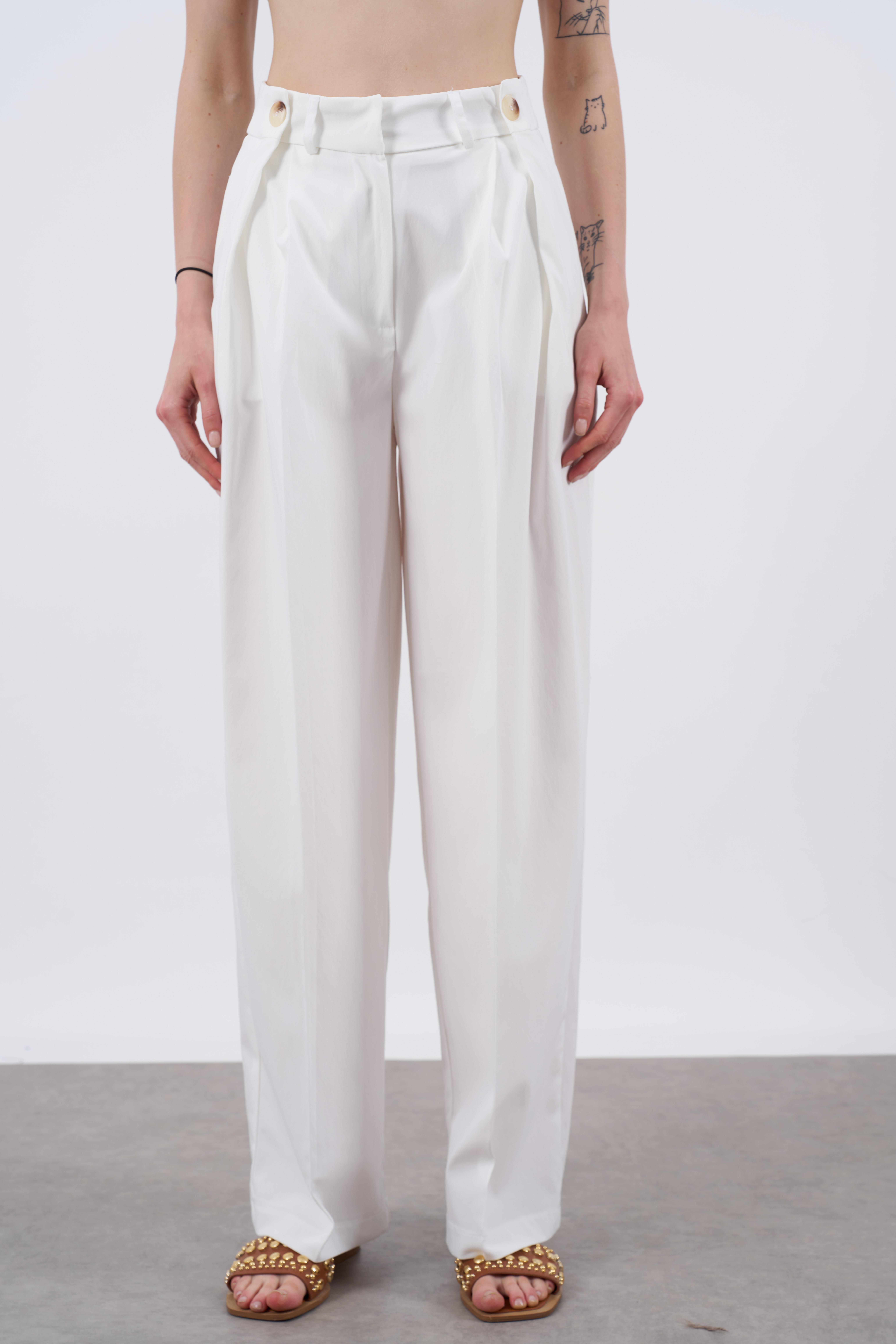 50920 POLİVİSKON PANTOLON BEYAZ