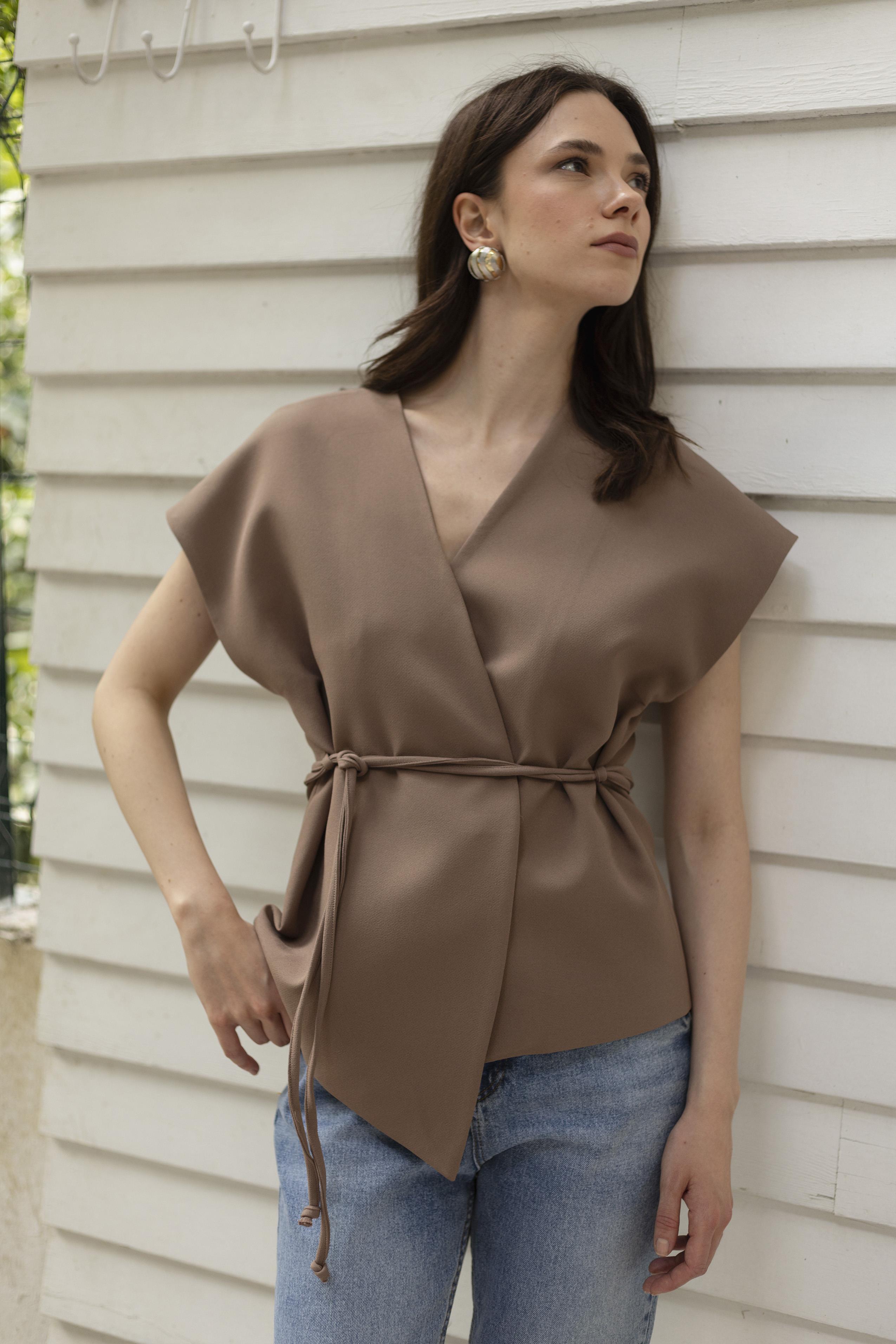 9567 ATLAS YELEK AÇIK KAHVE