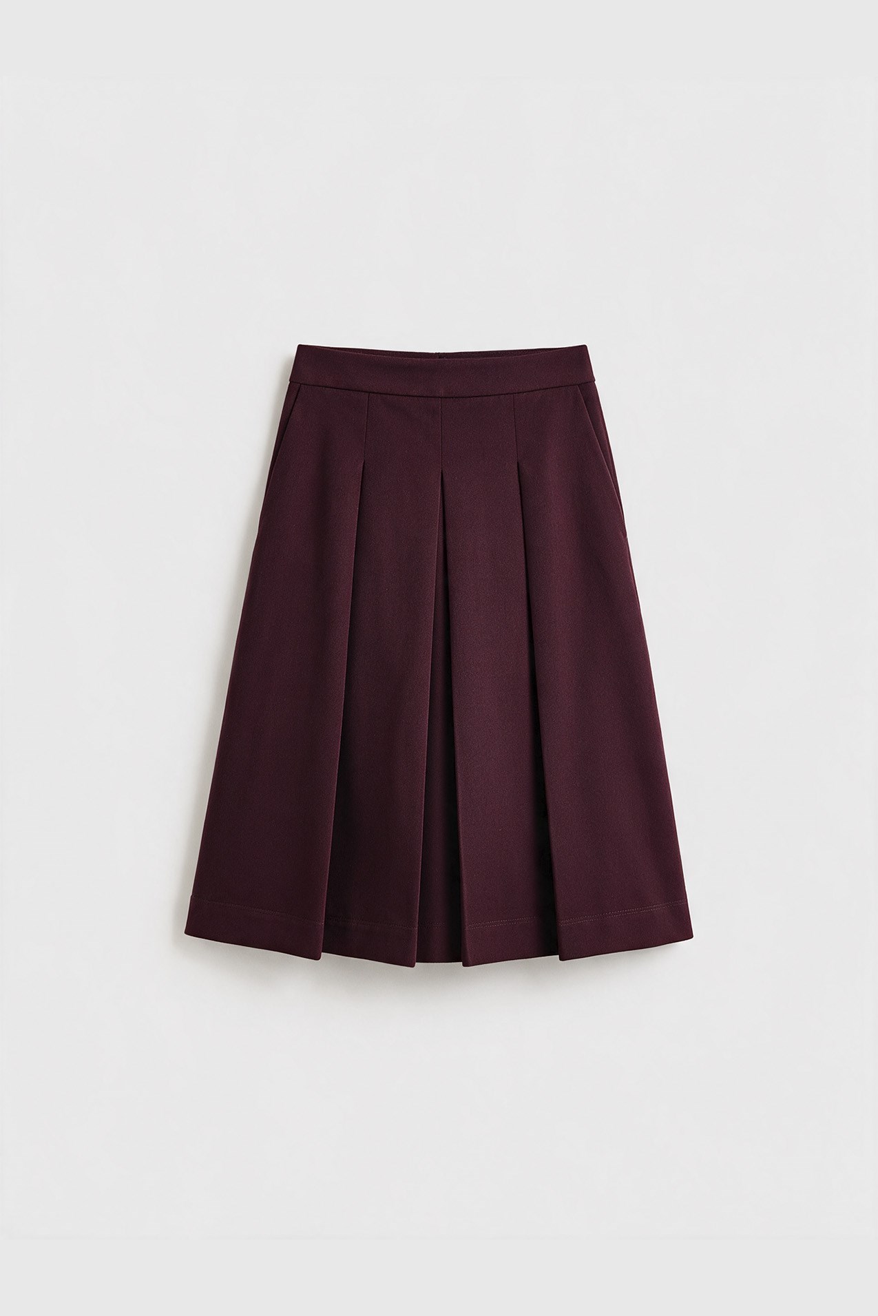 51425 PİLELİ BERMUDA BORDO