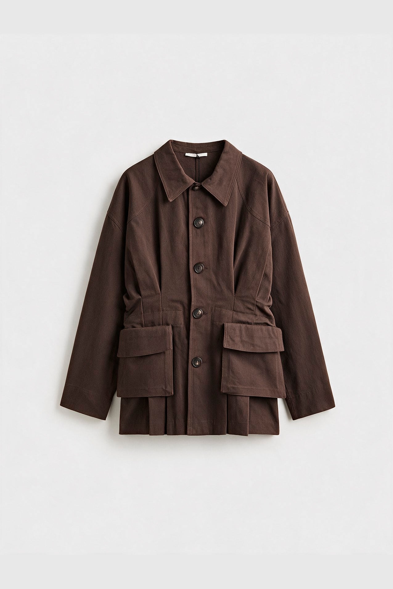 9764 PILELI CEPLI TRENCKOT KAHVE