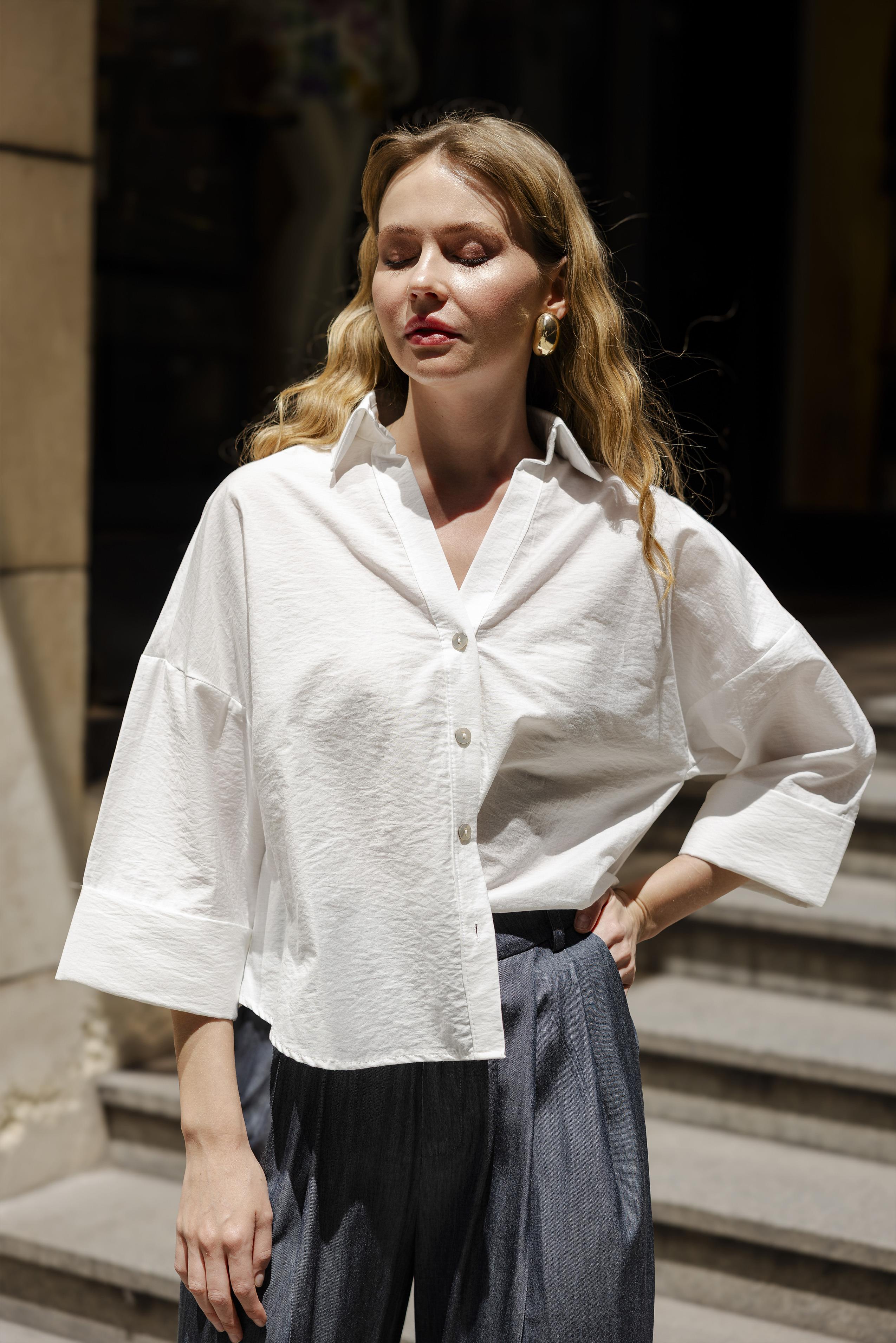 4973 OVERSIZE GÖMLEK BEYAZ