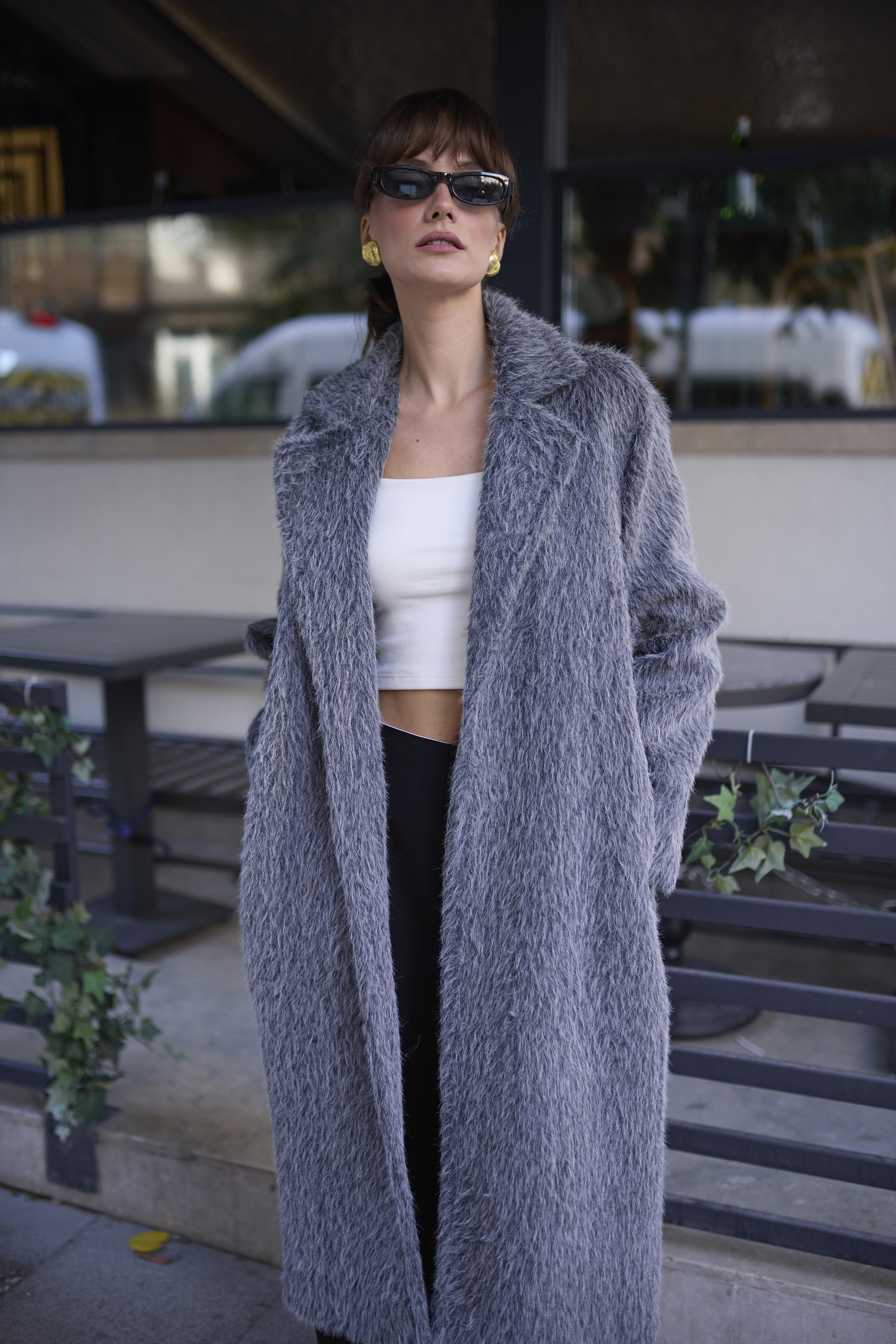 9603 OVERSIZE KÜRK ANTRASİT