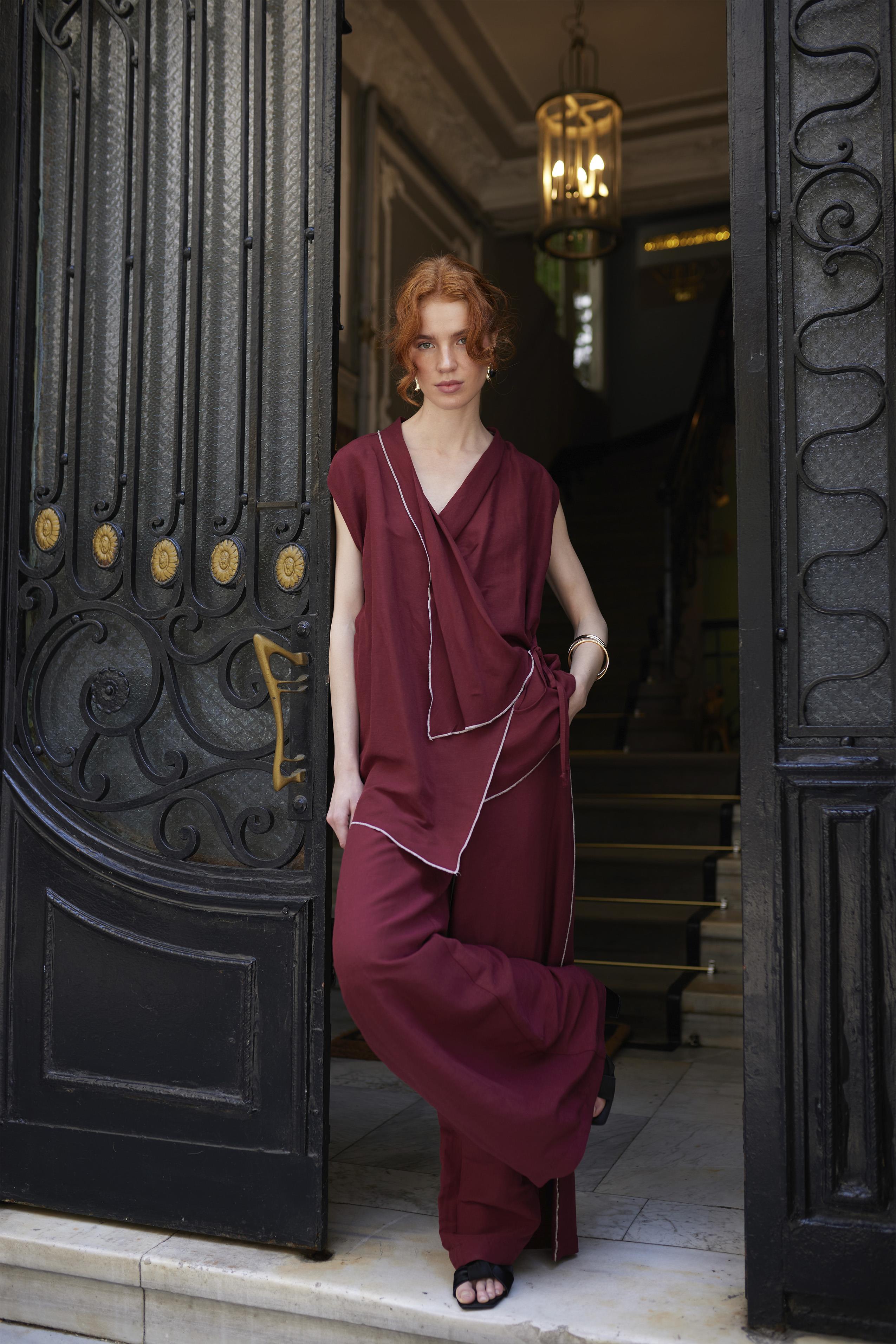 51160 KİMONO TAKIM BORDO