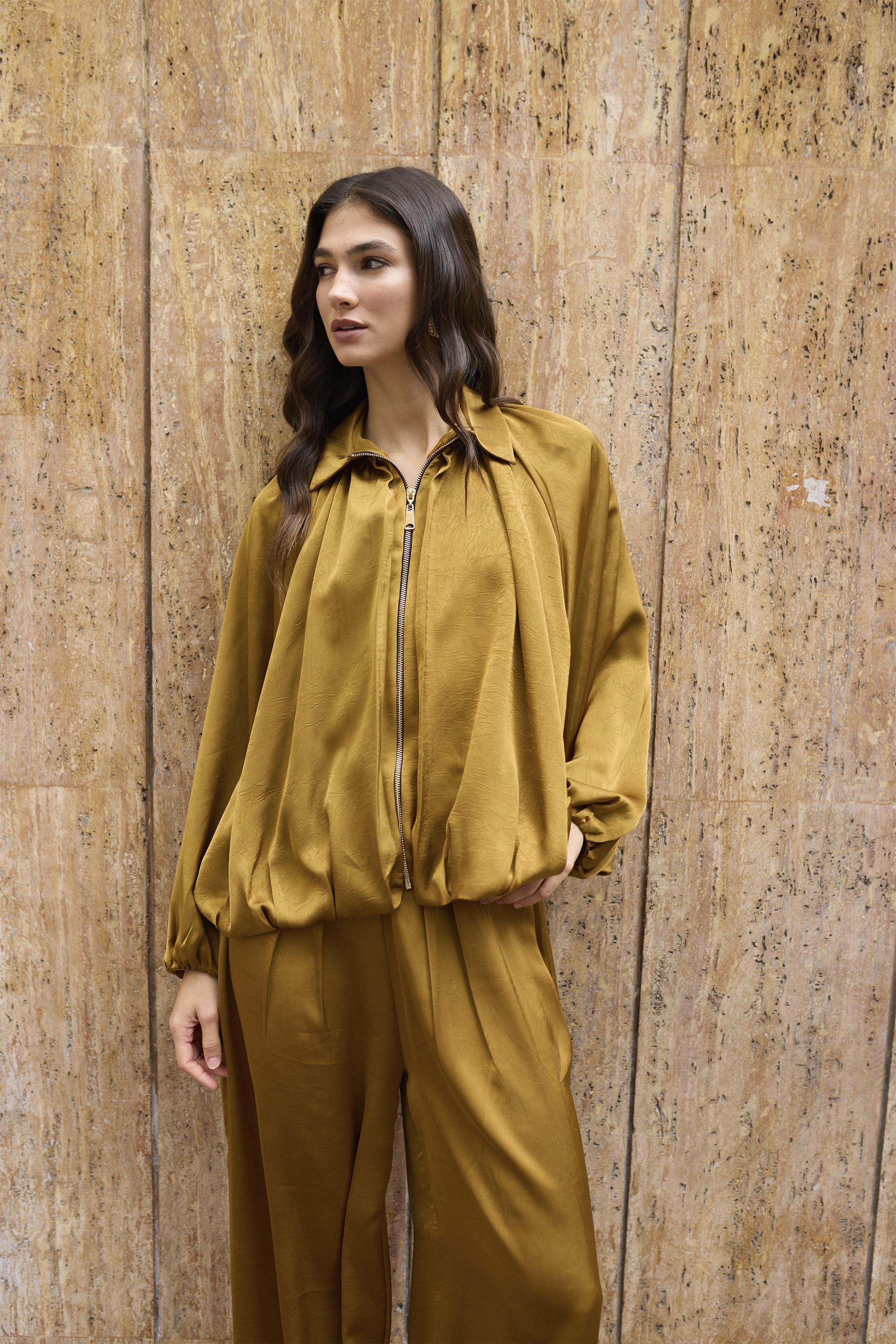 9584 BAMBER SATEN CEKET SAFRAN