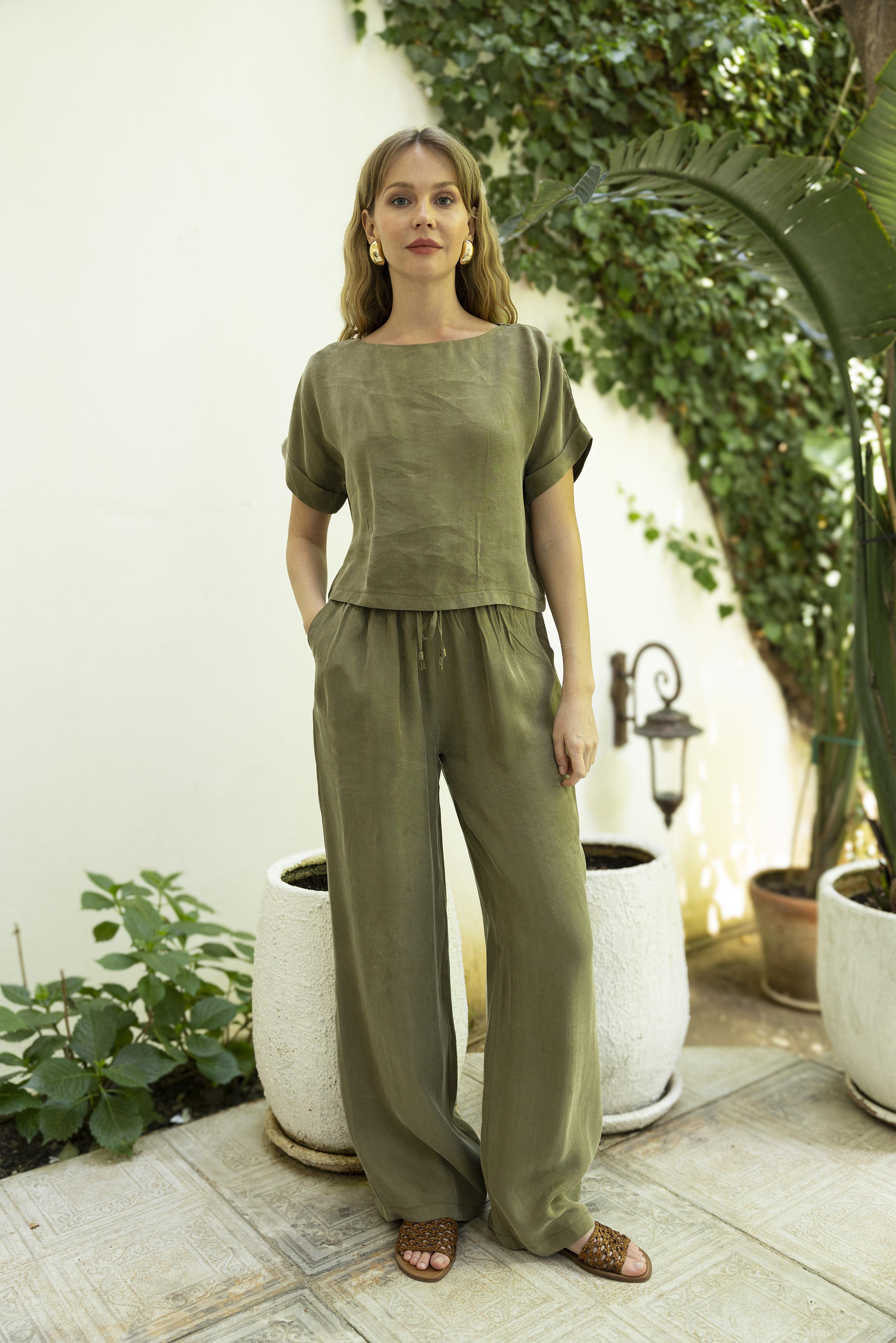 51163 BLUZ PANTOLON TAKIM HAKİ