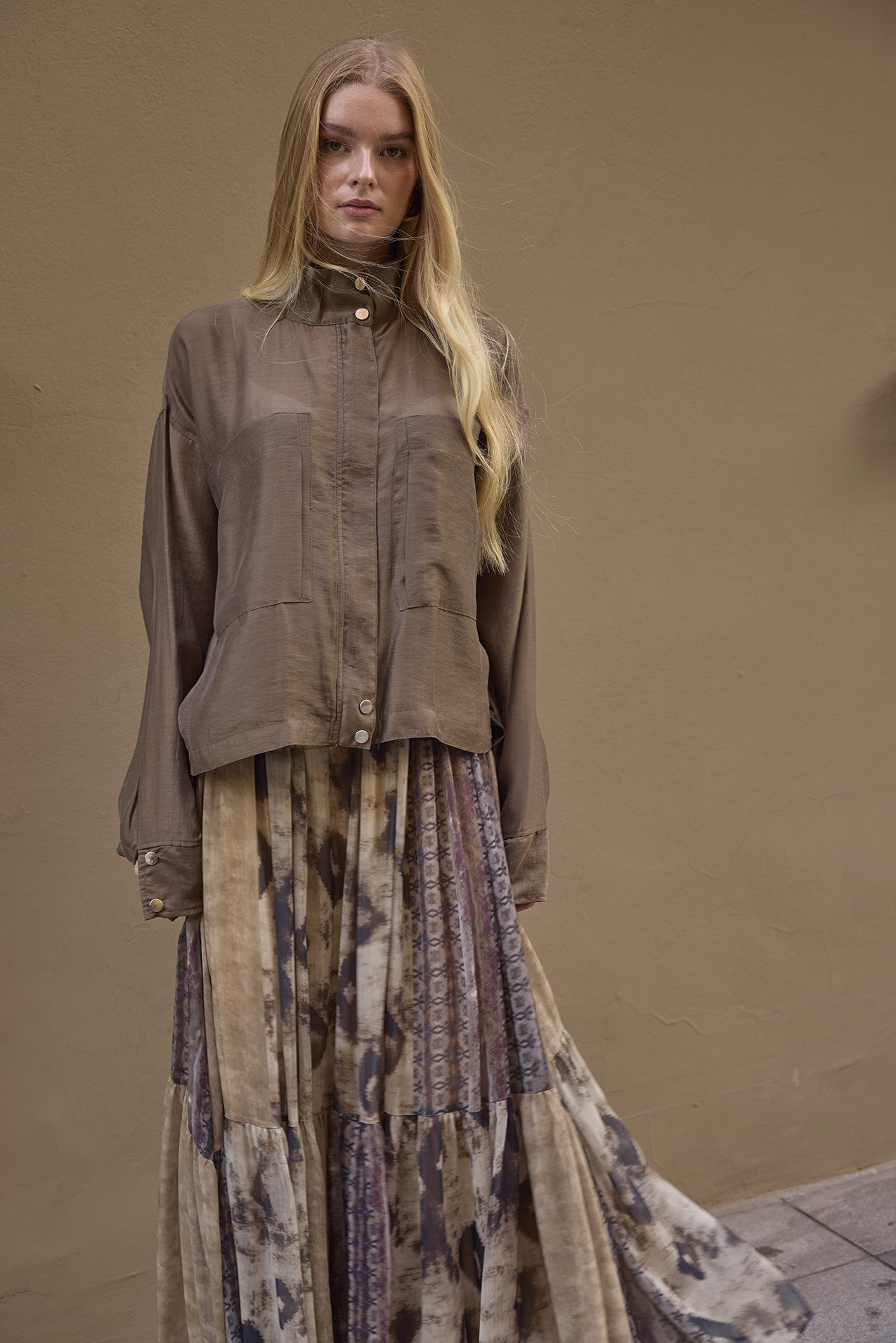 3498 BÜZGÜLÜ ETEK CAMEL