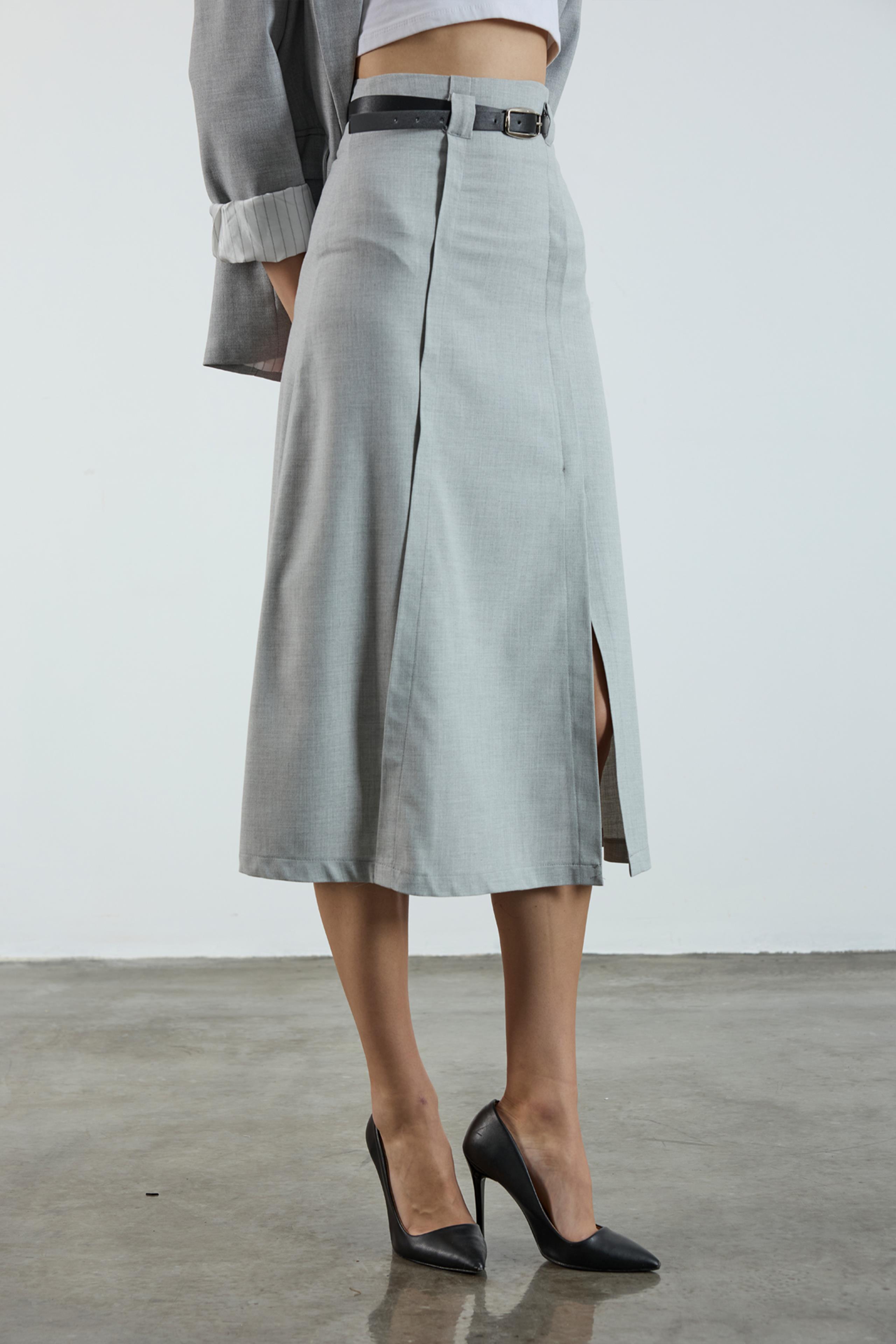 3274 ALLERLİ ETEK AÇIK GRİ