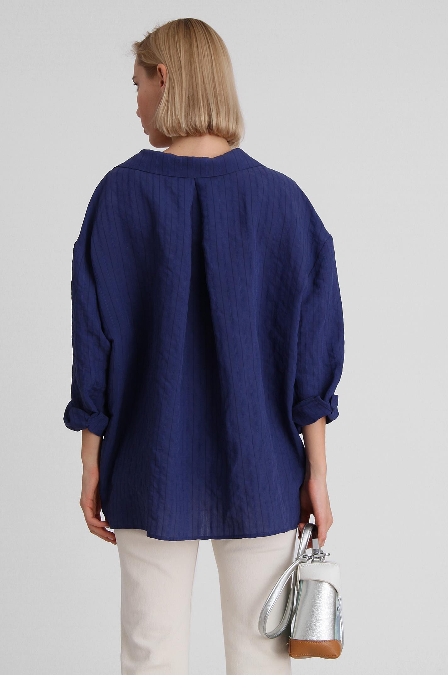 4758 OVERSIZE GÖMLEK(4612) LACİVERT