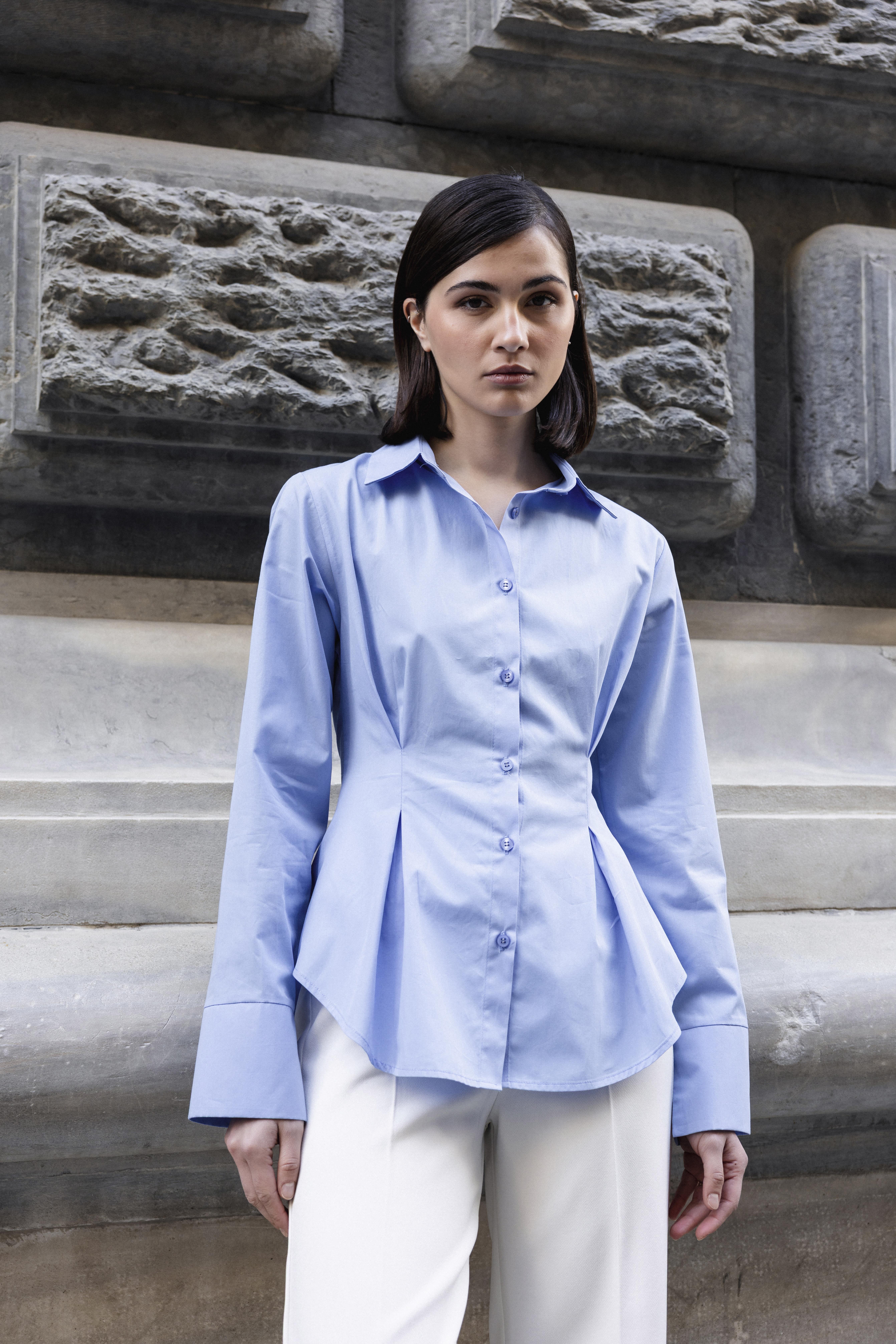 4965 PİLİLİ GÖMLEK MAVİ