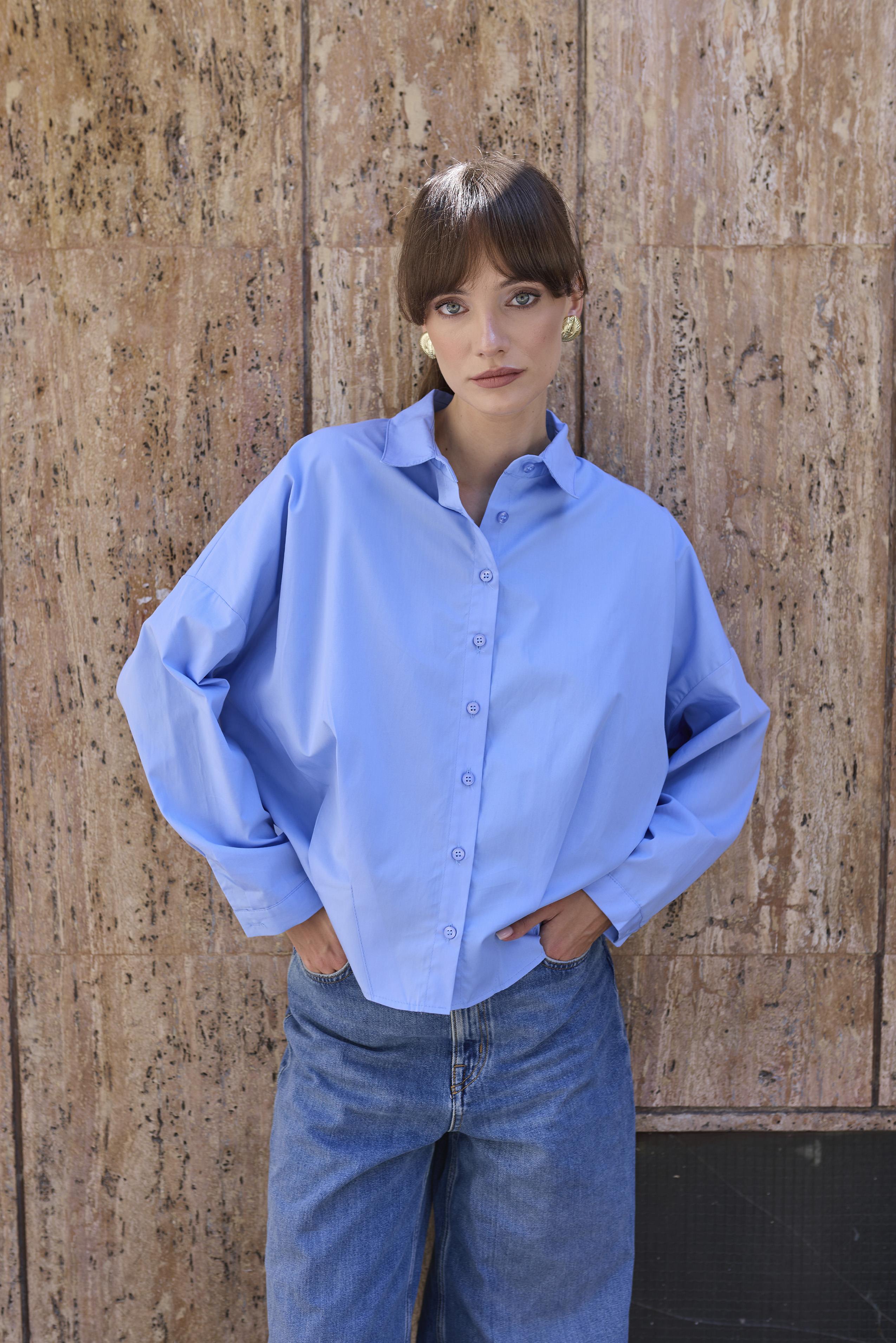 4985 POPLİN GÖMLEK MAVİ