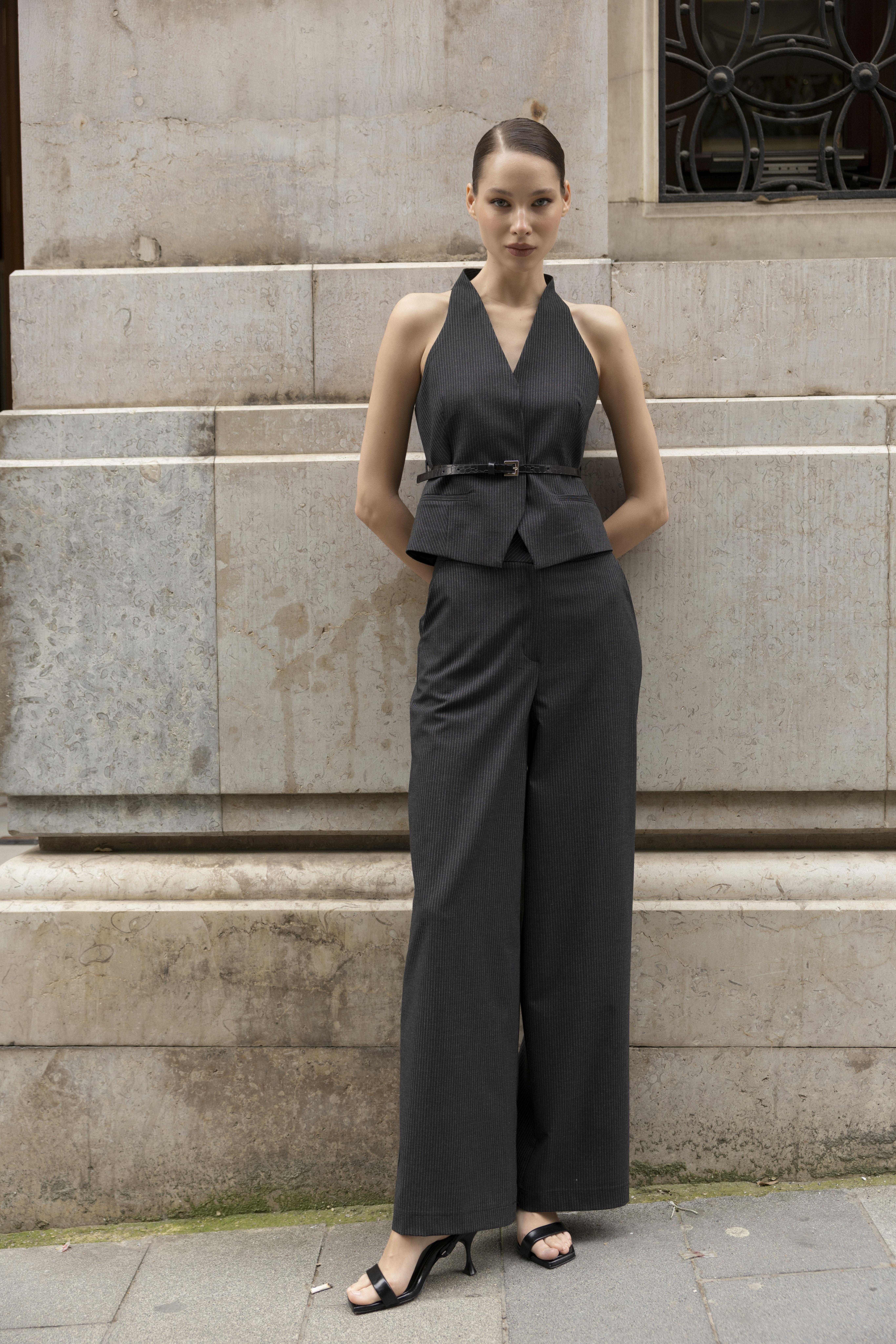 9569 YELEK PANTOLON TAKIM SİYAH