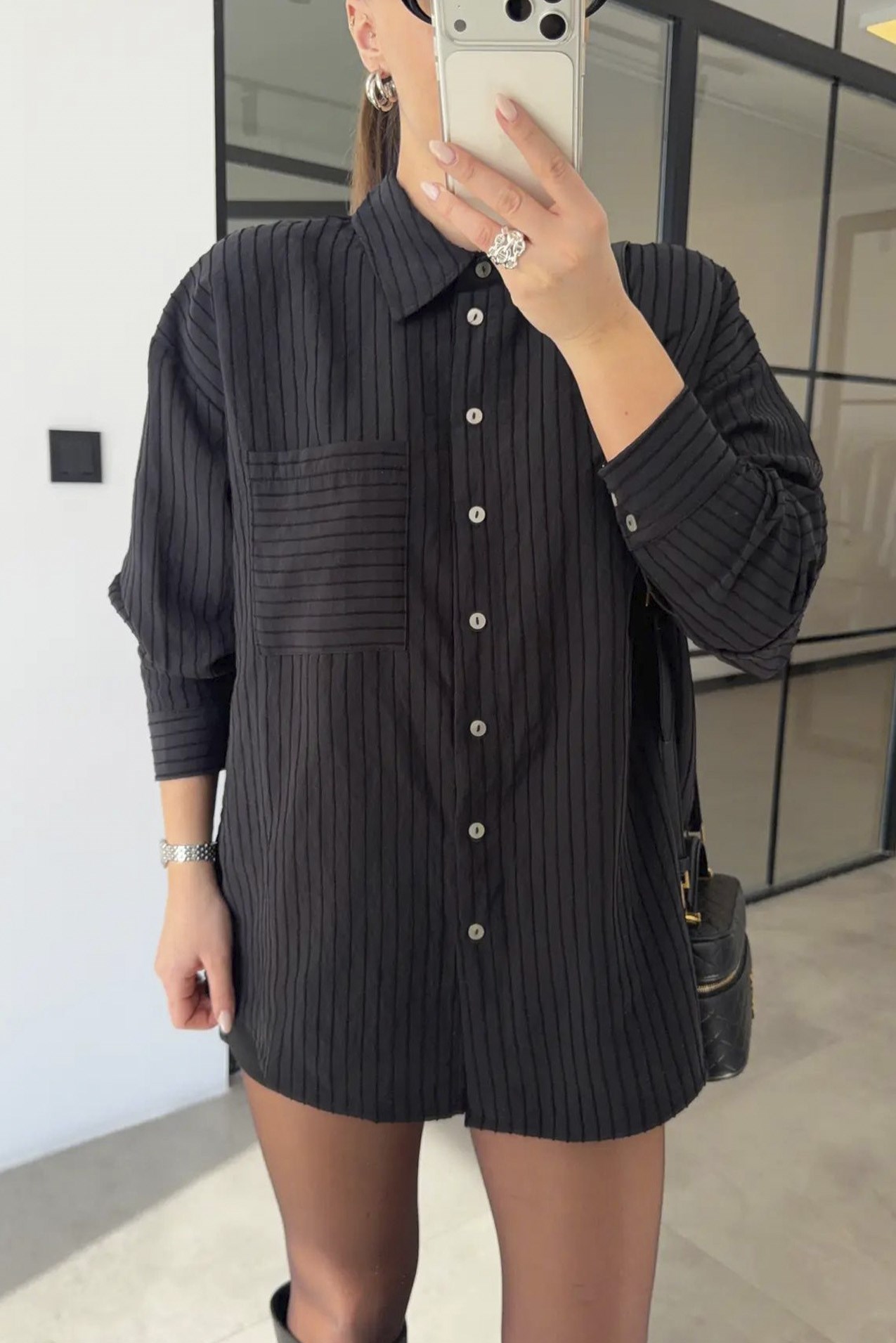 5000 OVERSIZE GÖMLEK SİYAH