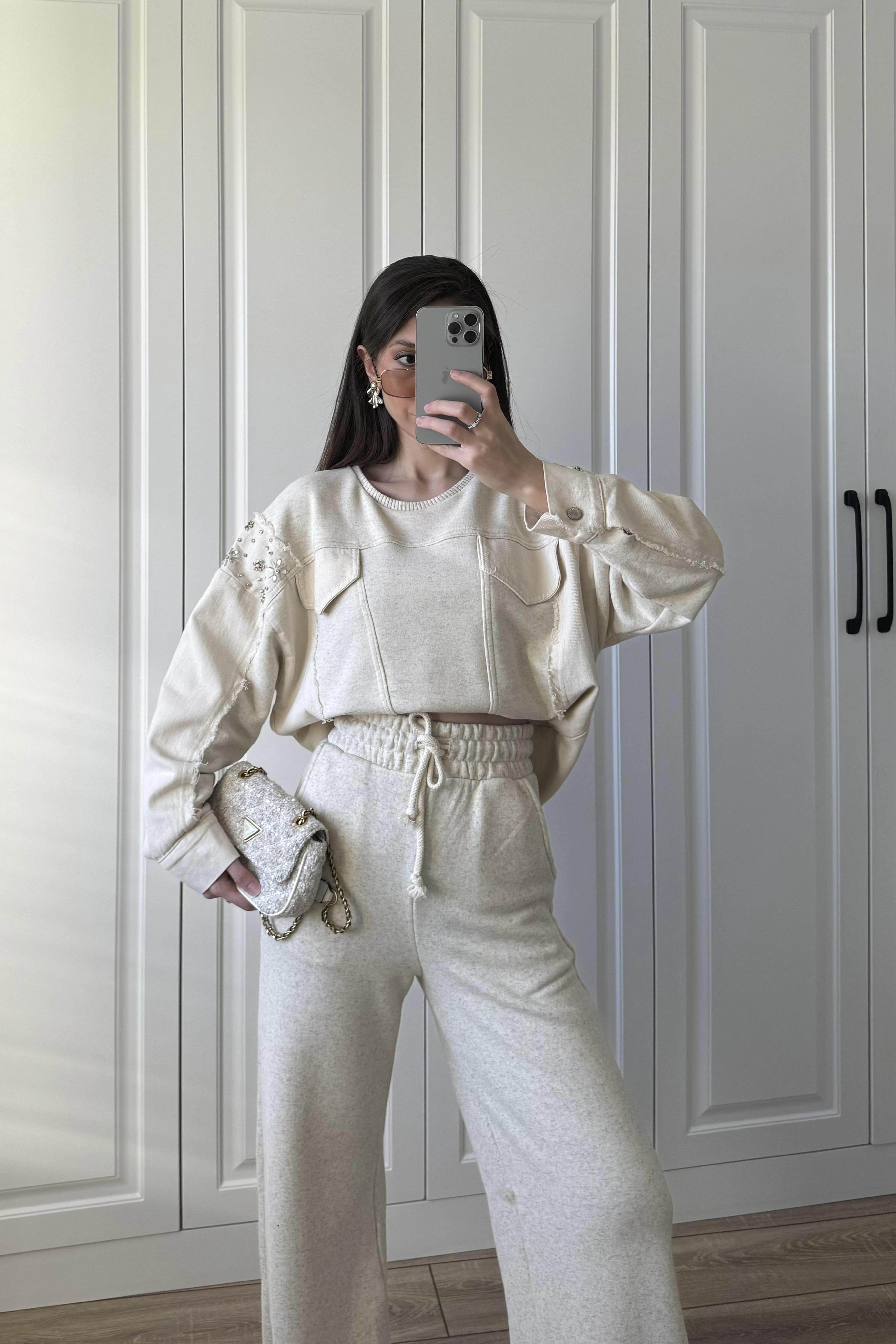 50679 ZARA SWEAT PANTOLON TAKIM TAŞ