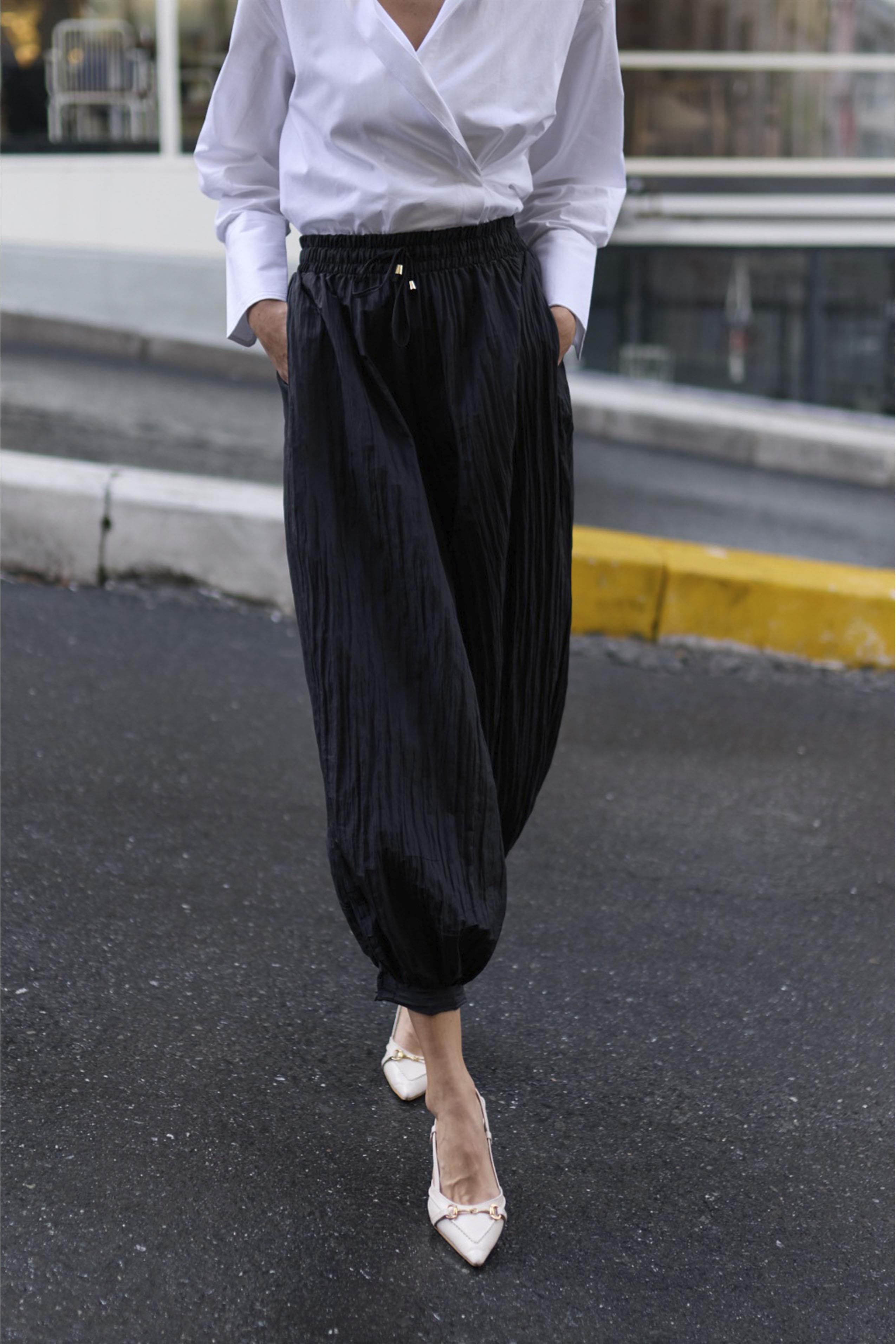 51226 ŞALVAR PANTOLON SİYAH