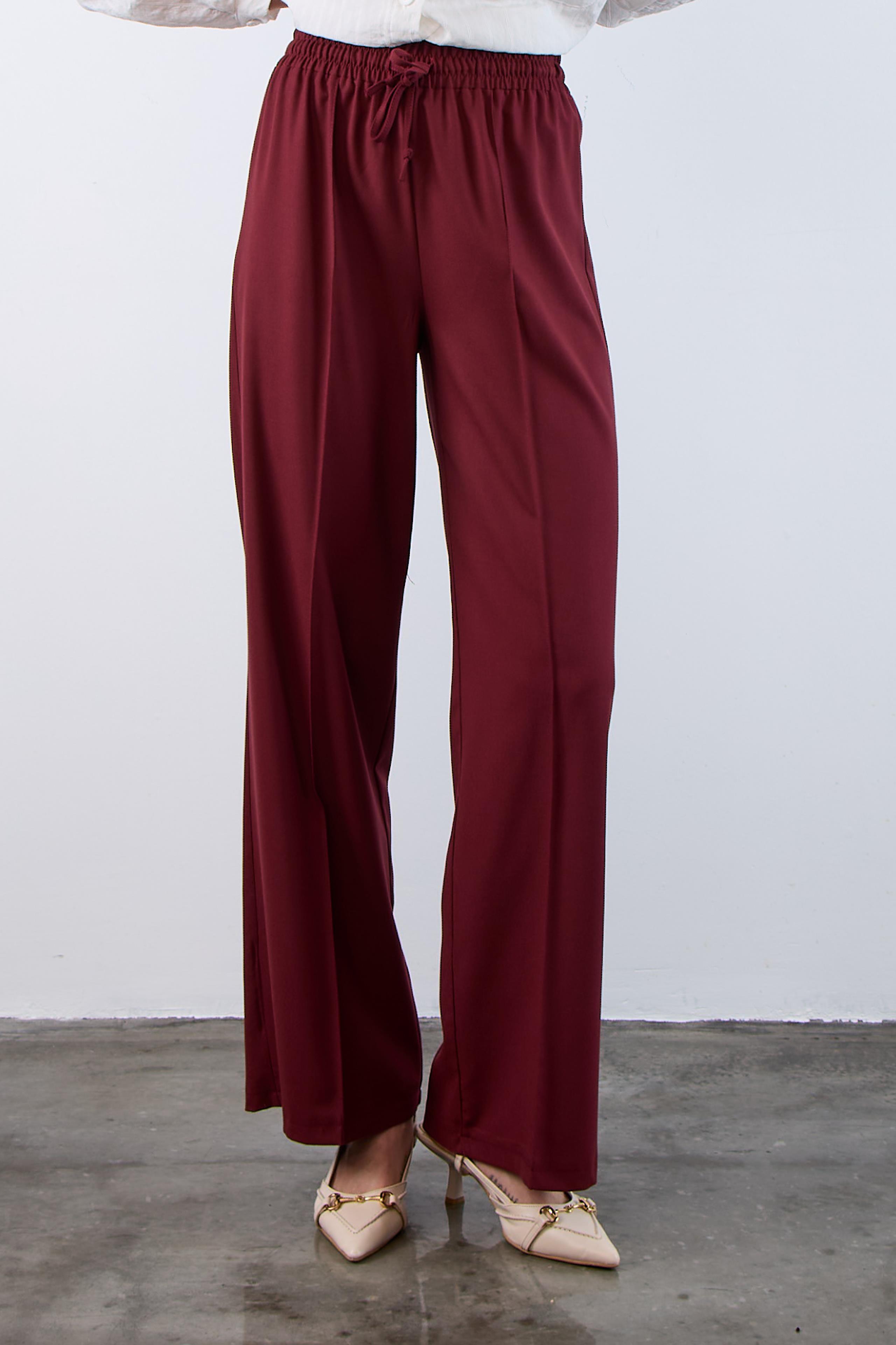 50741 POLİVİSKON PANTOLON BORDO