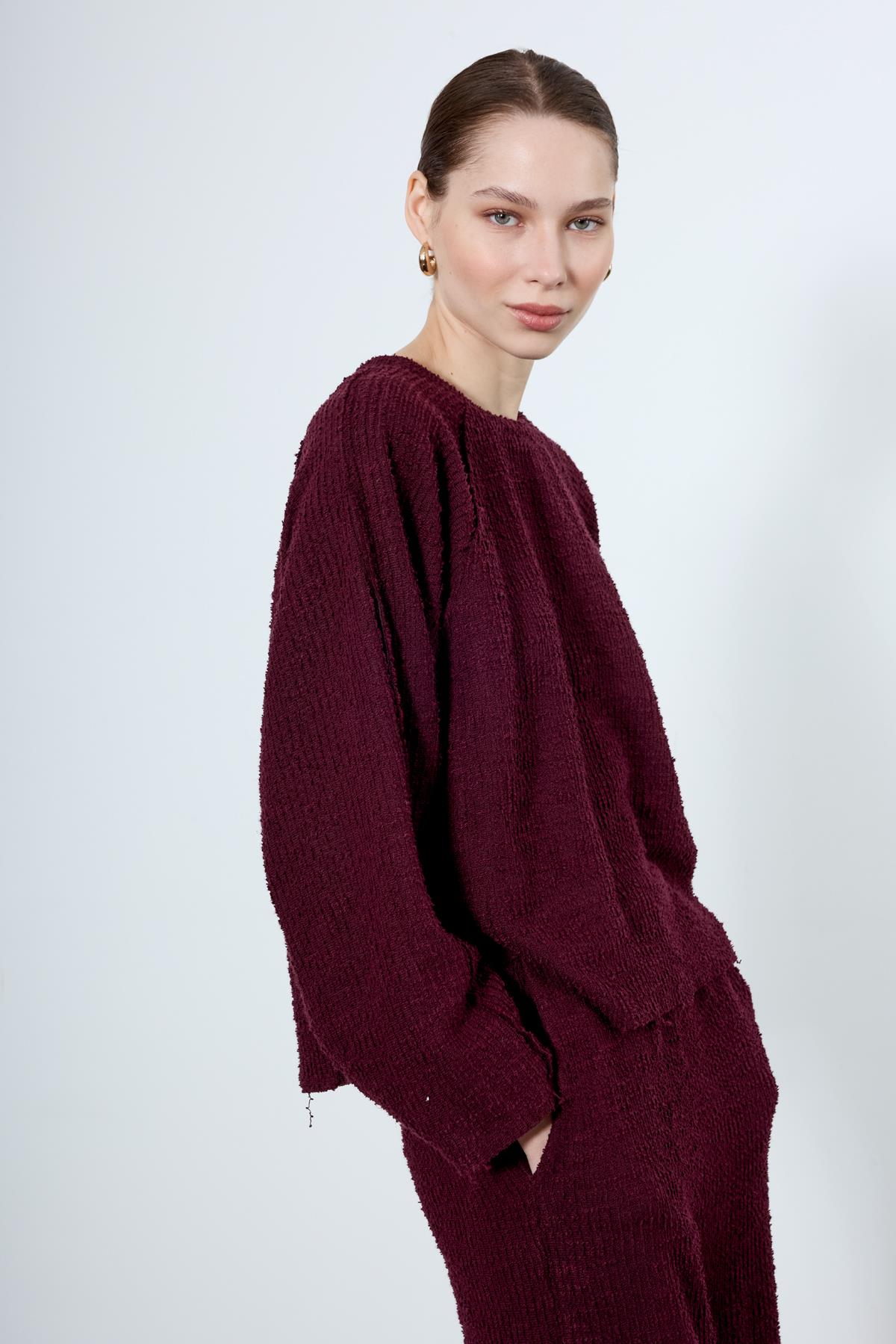 51105 SWEAT PANTOLON TAKIM BORDO