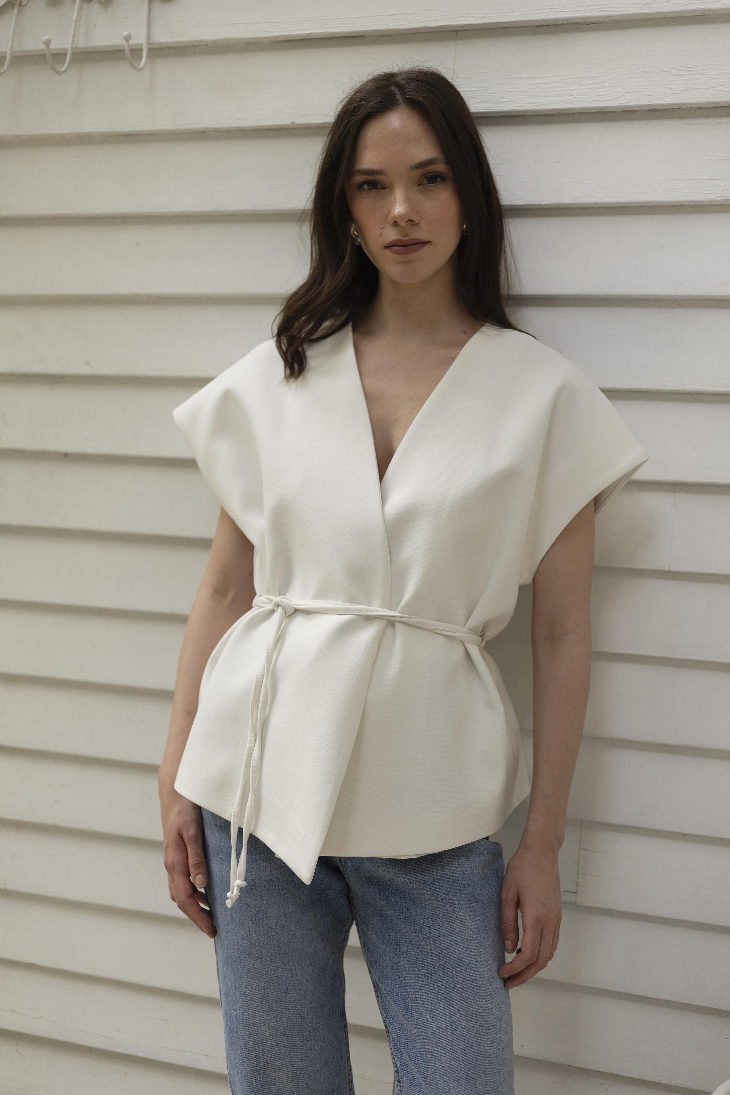 9567 ATLAS YELEK BEYAZ