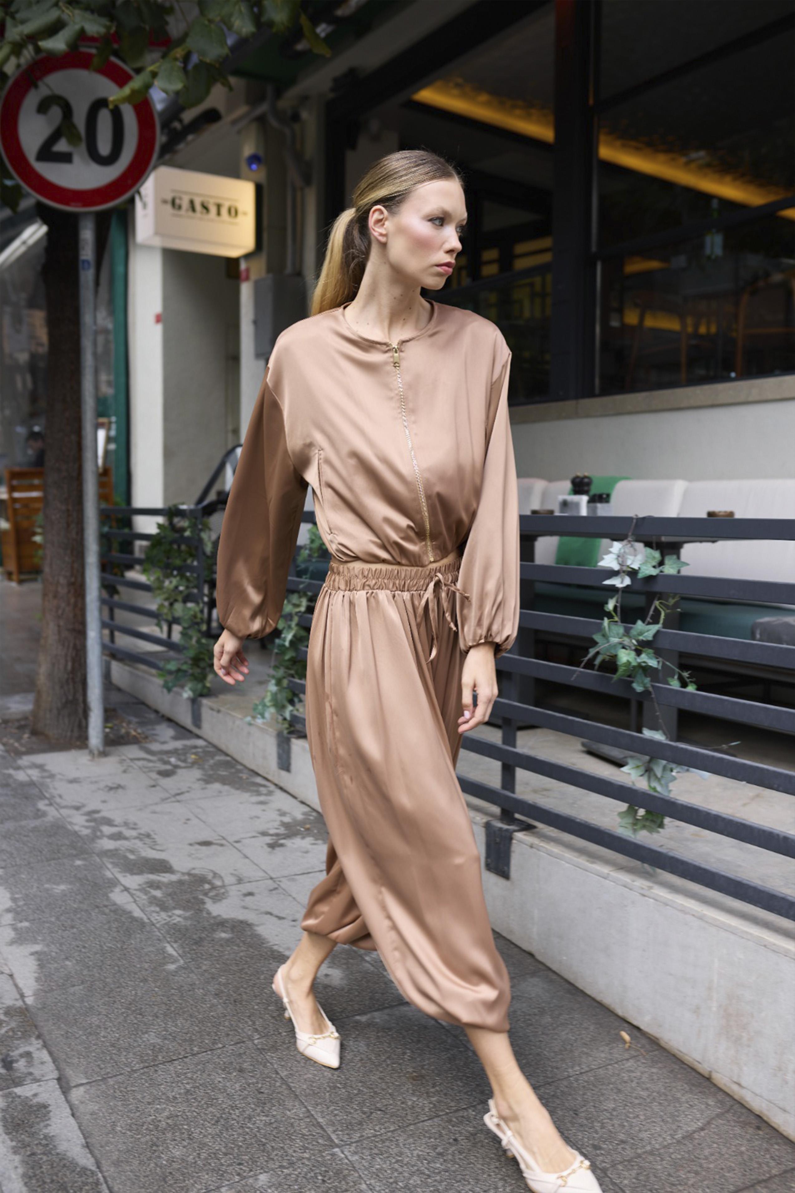 9631 BAMBER PANTOLON TAKIM CAMEL