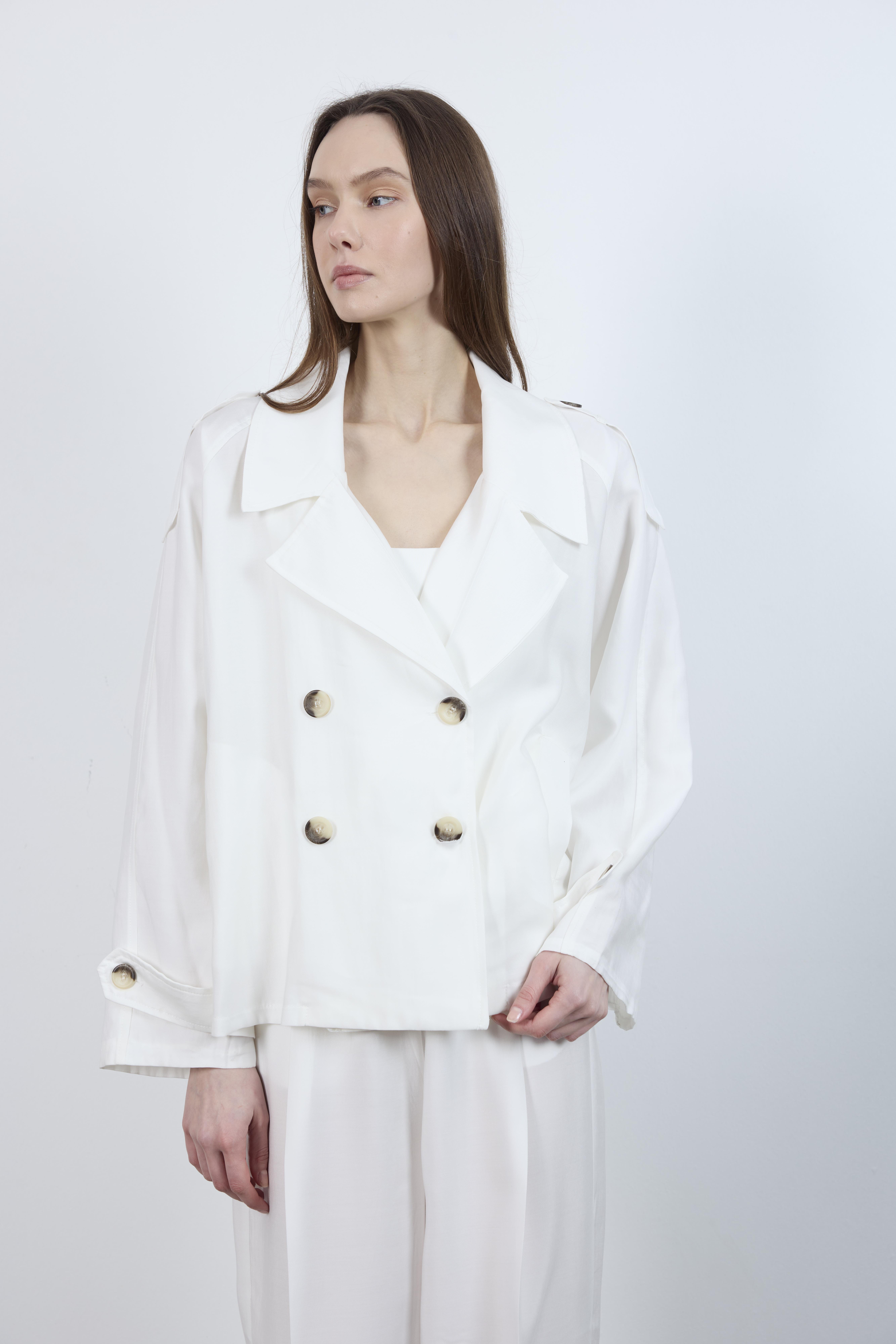 9547 KISA TRENÇ EKRU