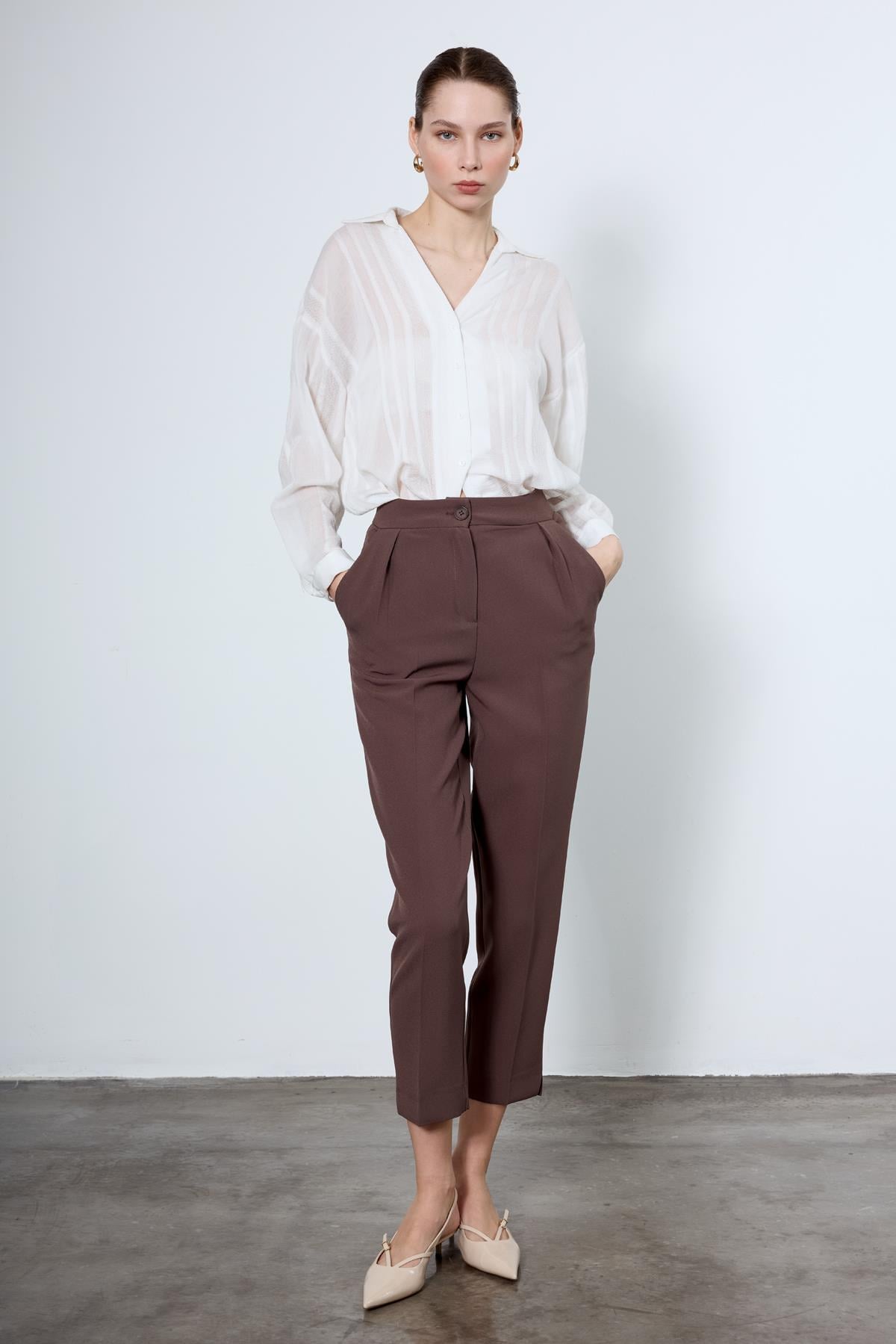 4914 TRANSPARAN GÖMLEK BEYAZ