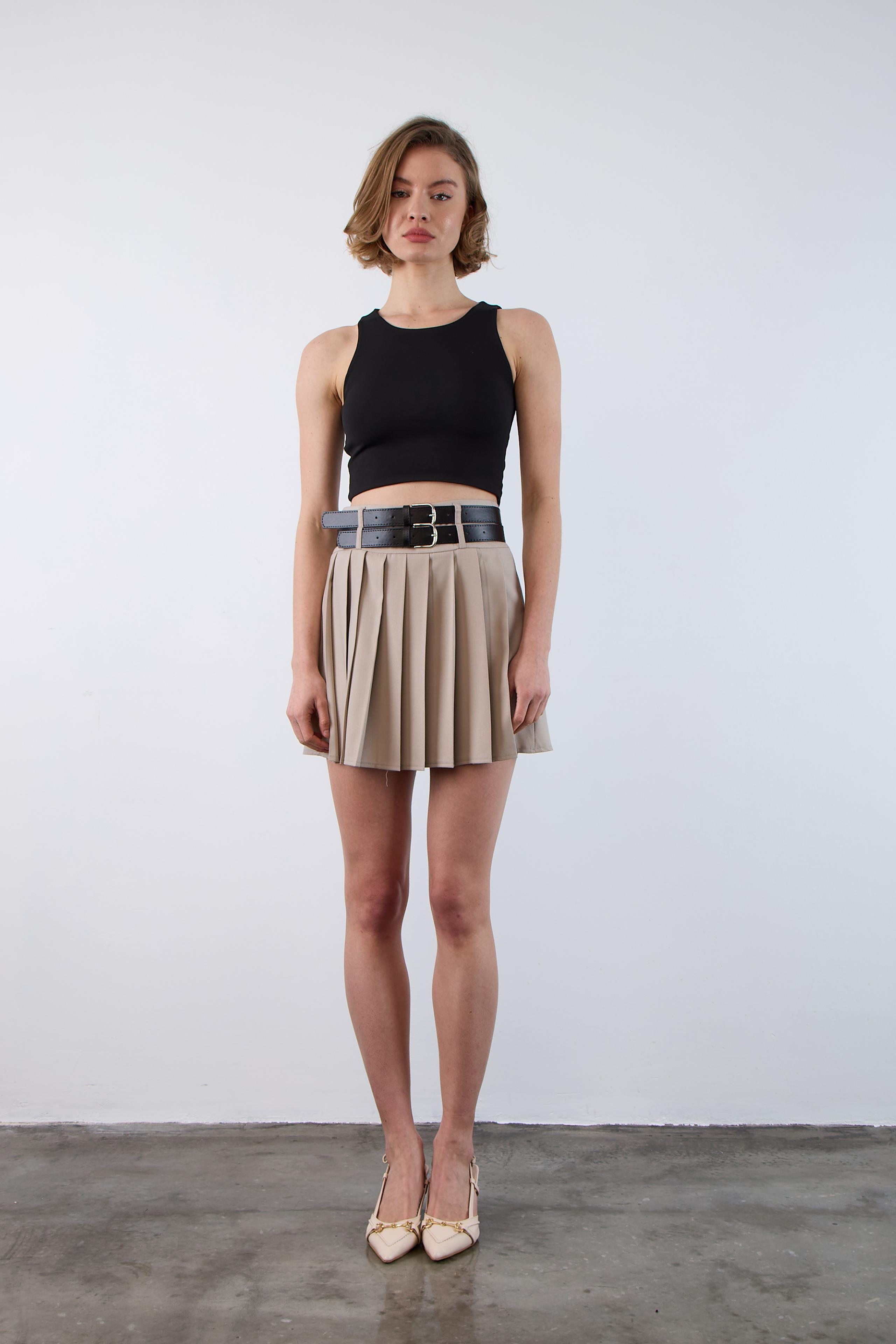 3239 PİLİLİ ÇİFT KEMERLİ ETEK TAŞ