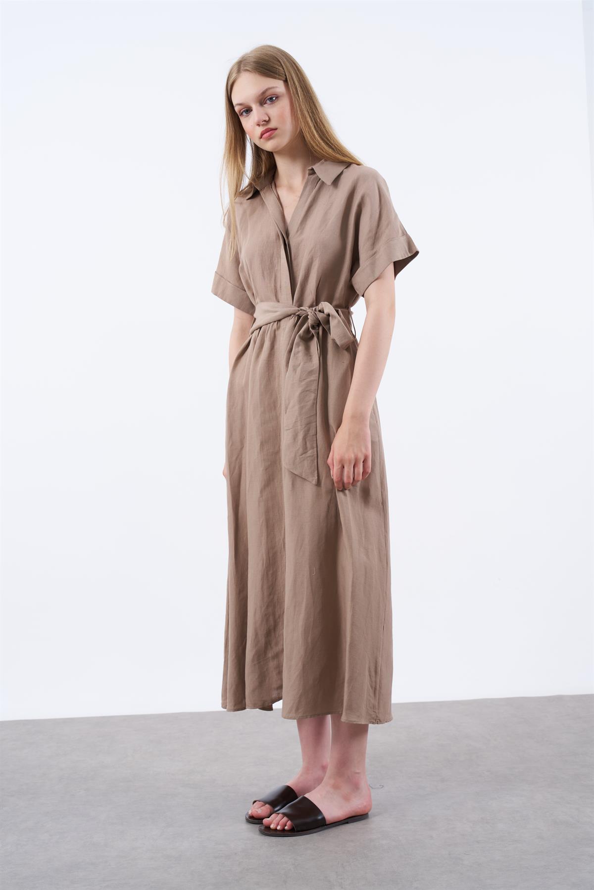 3209 GÖMLEK ELBİSE VİZON