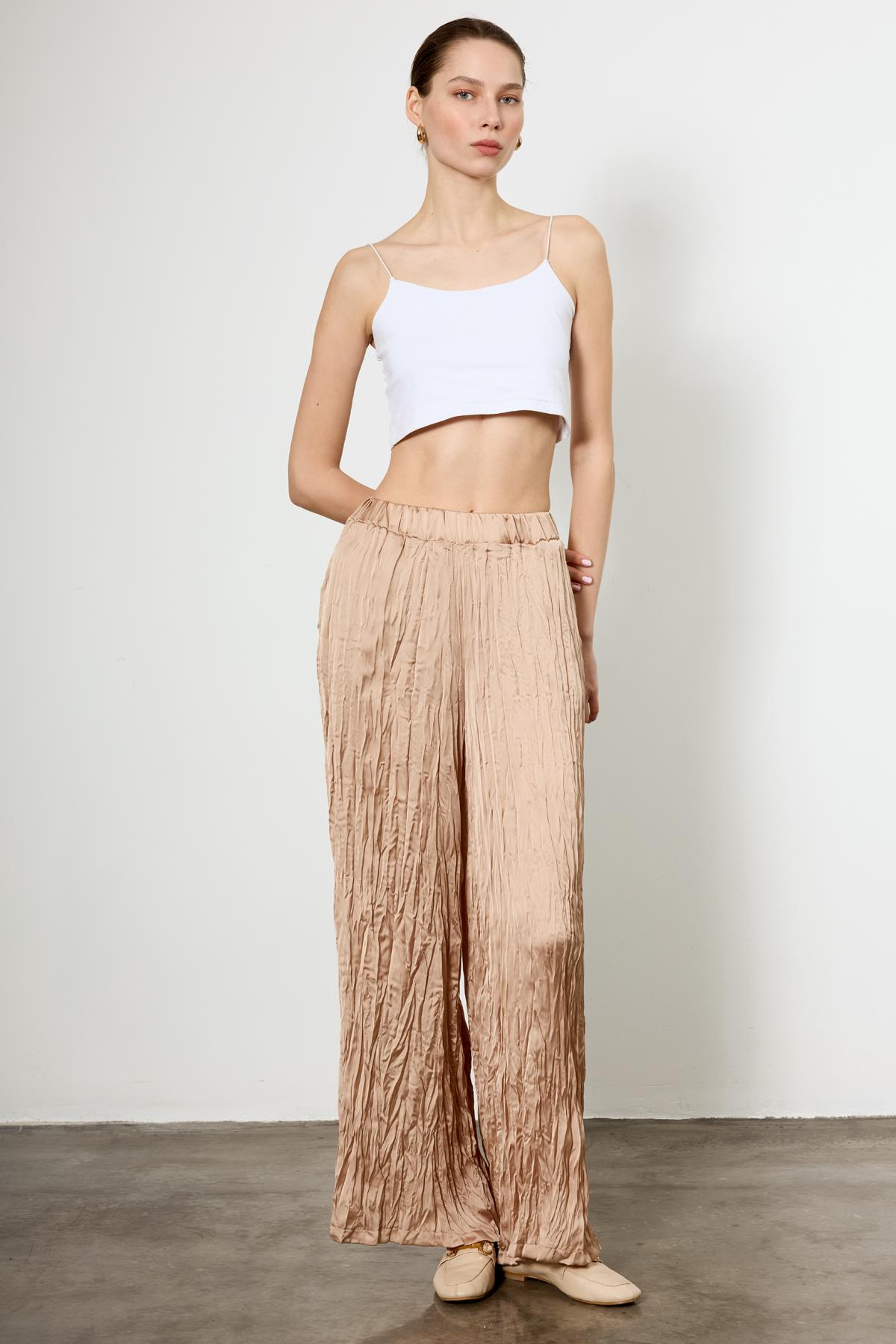 51142 KRAŞLI PANTOLON BEJ